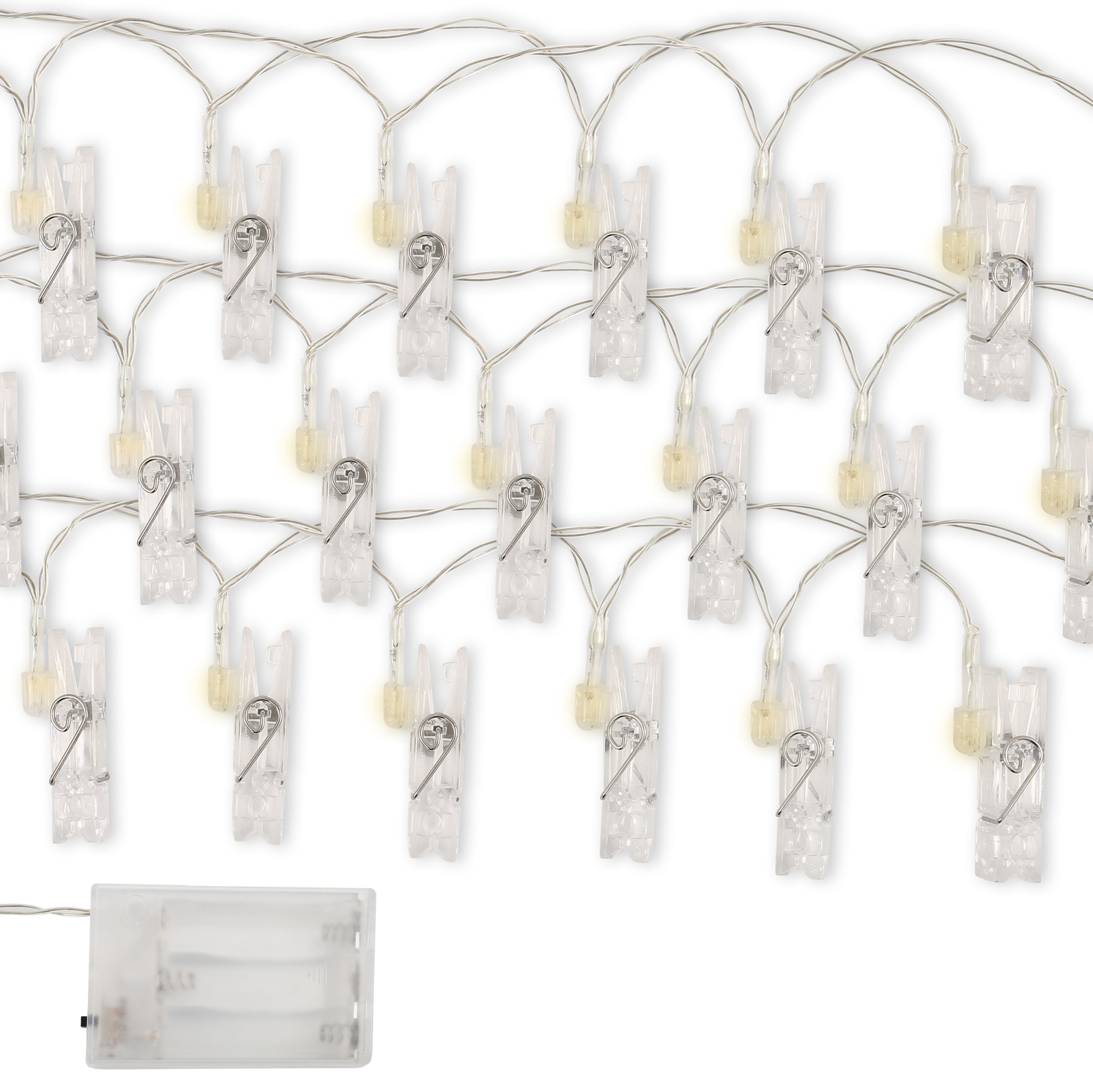 B.K.Licht LED-Lichterkette »Rana«, 5m LED Fotolichterkette Stimmungsbeleuchtung mit 40 Photo-Clips