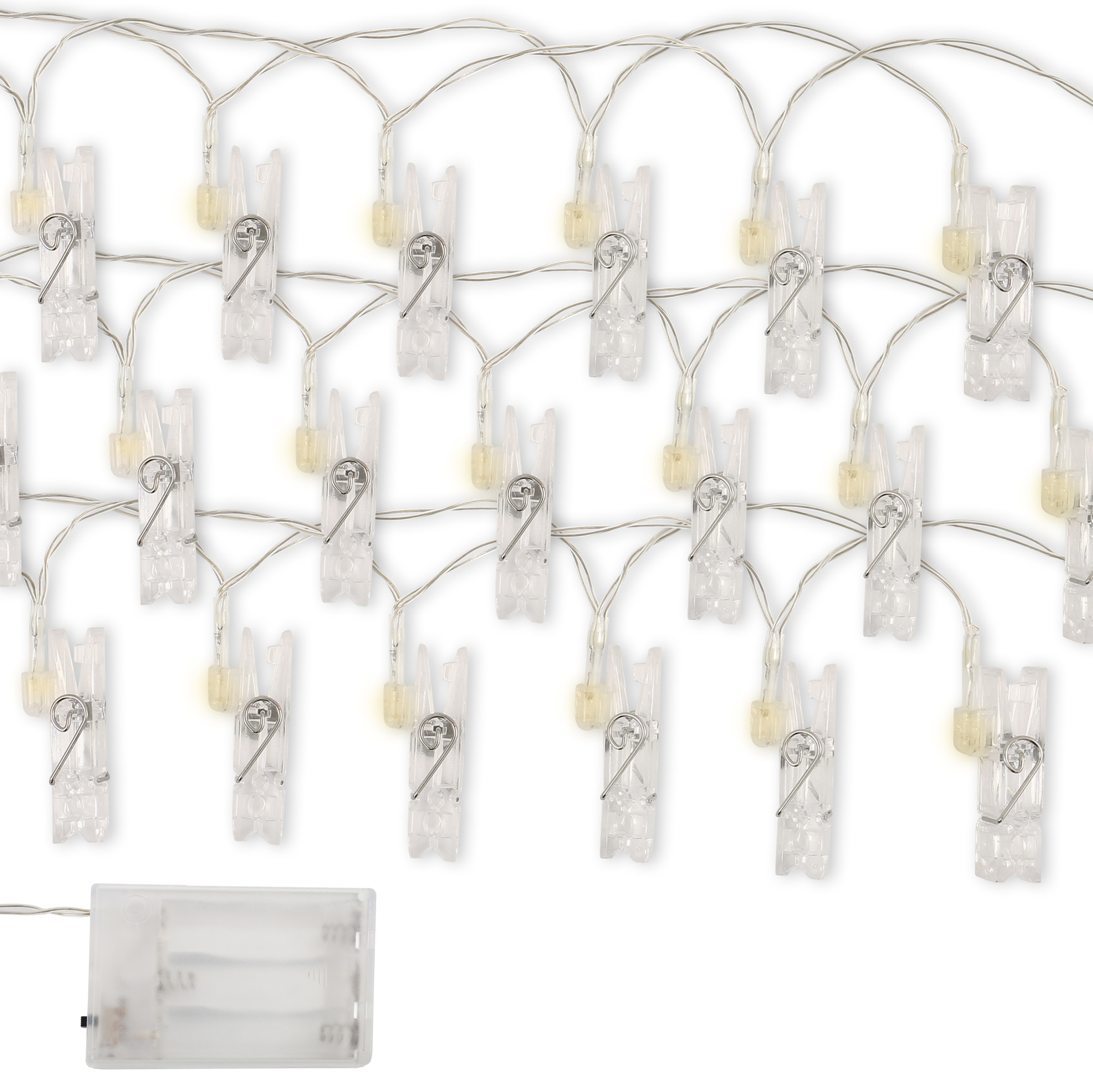 B.K.Licht LED-Lichterkette »Rana«, 5m LED Fotolichterkette Stimmungsbeleuchtung mit 40 Photo-Clips