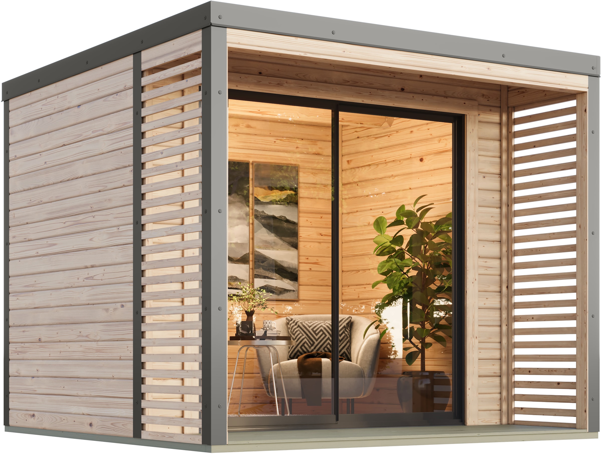 Karibu Gartenhaus »Saturino« inkl. Massivholzfußboden