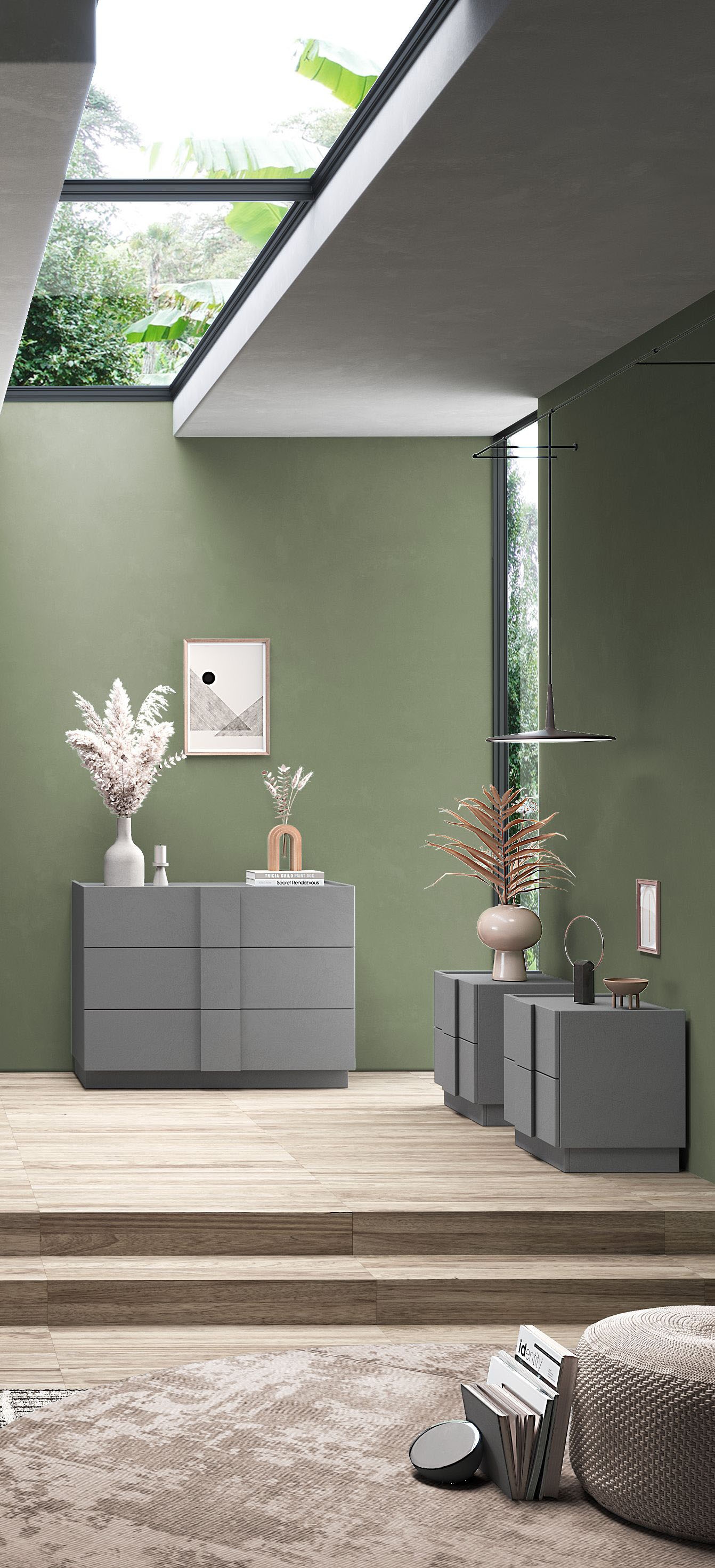 INOSIGN Nachtschrank »Jupiter, Nachtkommode (2-St), Nachttisch, Nachtkonsole, 2 Schubladen« Spar-Set, 2 Stk. tlg.