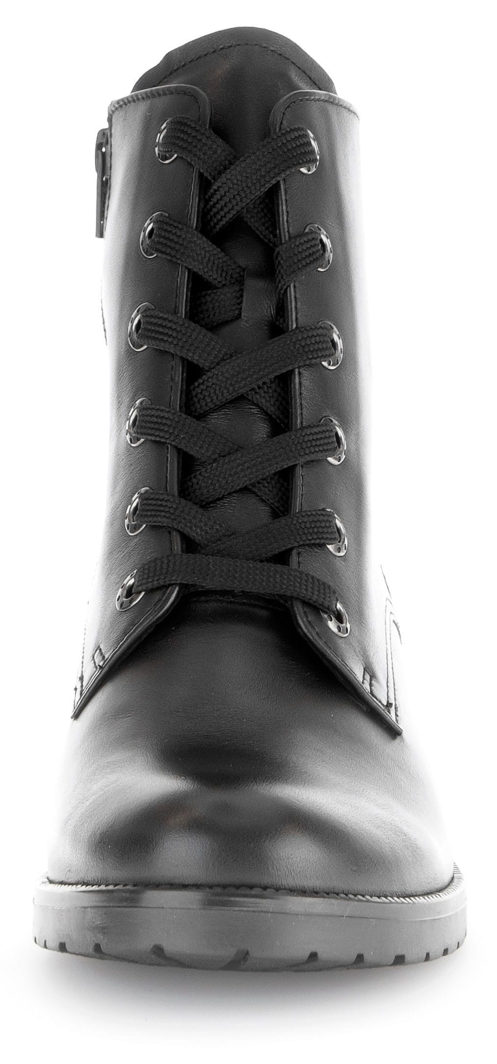 Gabor Schnürstiefelette »Tunis«  , Blockabsatz, Schnürboots, Komfortschuh mit Anziehlasche, G-Weite