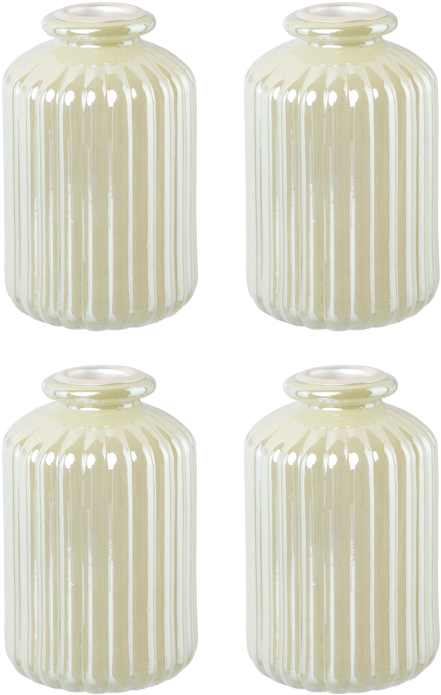 Creativ deco Kerzenhalter »Weihnachtsdeko« Glas mit hübscher Reliefstruktur