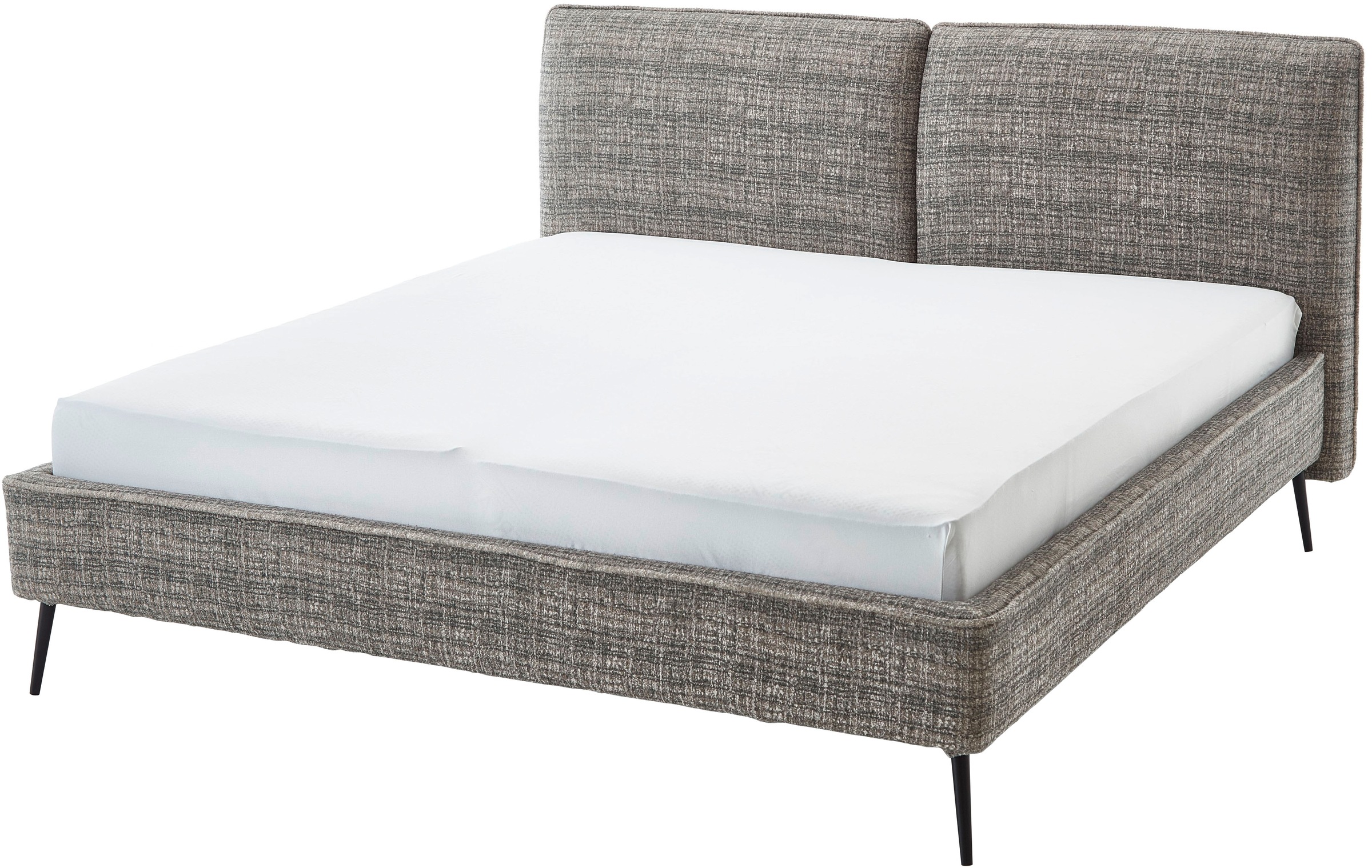 meise.möbel Polsterbett »Infinity erhältlich in verschiedenen Farben und Breiten« mit schwarzen Metallfüßen