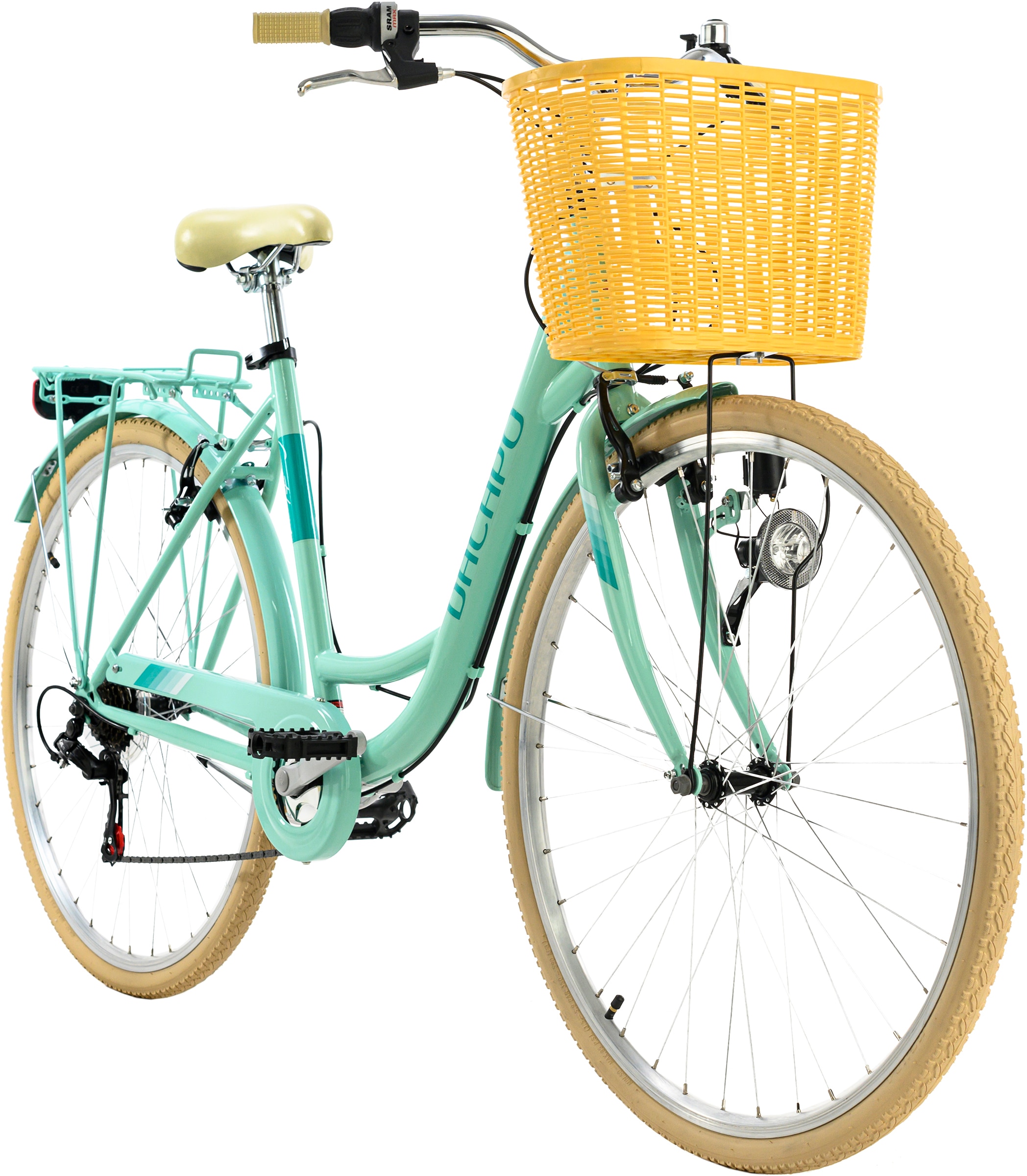 KS Cycling Cityrad »Cantaloupe«, 6 Gang, Shimano, Tourney Schaltwerk, Kettenschaltung, für Damen, Kettenschaltung