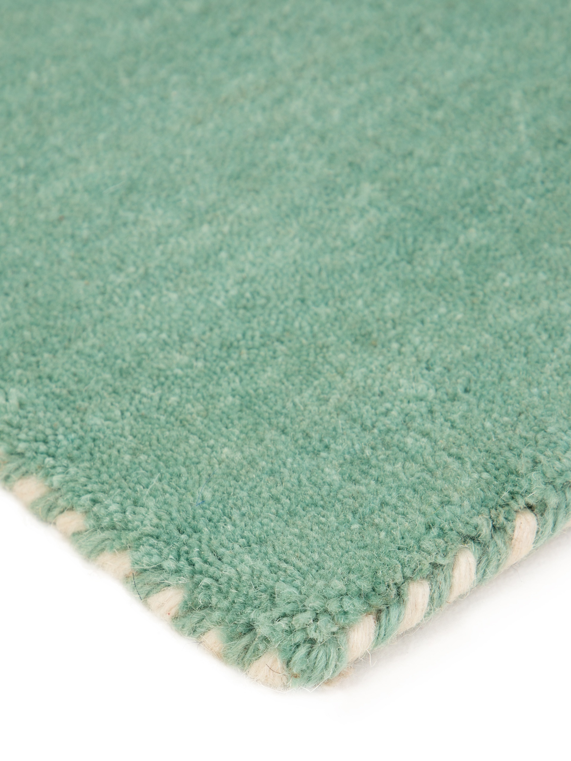 carpetfine Wollteppich »Gabbeh Lola Uni«, rechteckig, 14 mm Höhe, mit natürlichem Pflanzenmaterial von Hand gewebt, auch in Rund