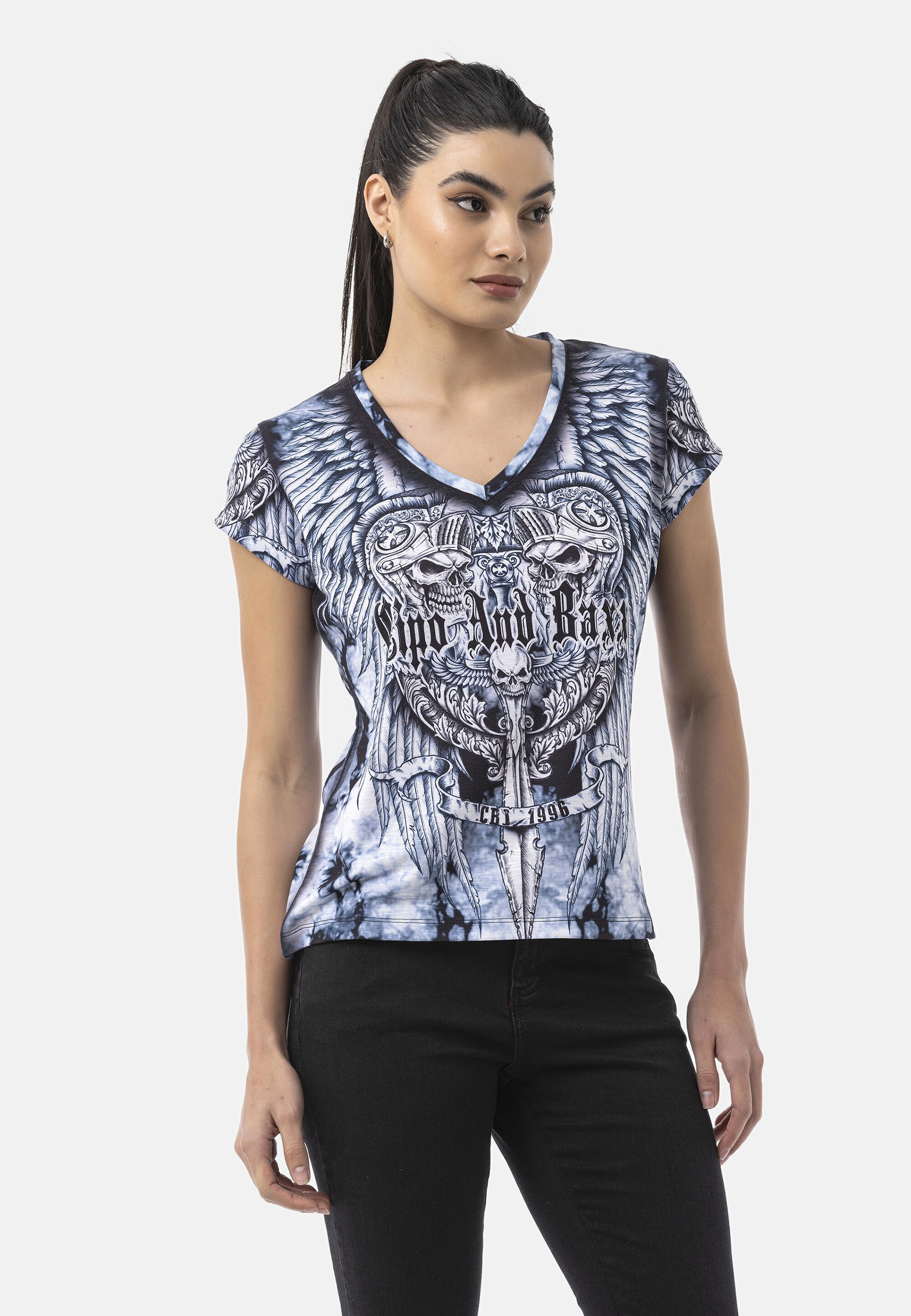 Cipo & Baxx T-Shirt »WT384« mit Digitaldruck
