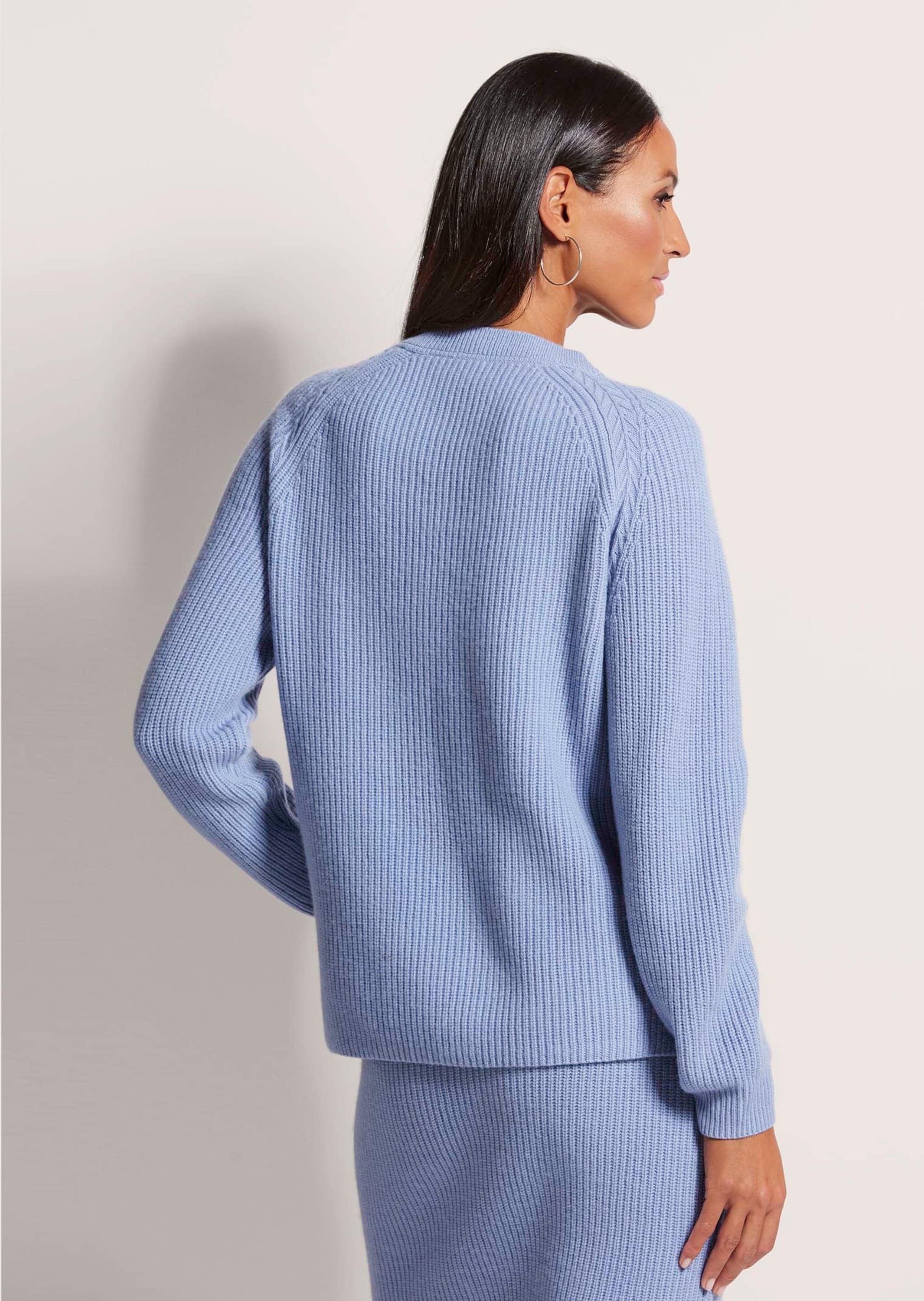MADELEINE Longpullover »Pullover Langarm V-Ausschnitt-Pullover Strick«