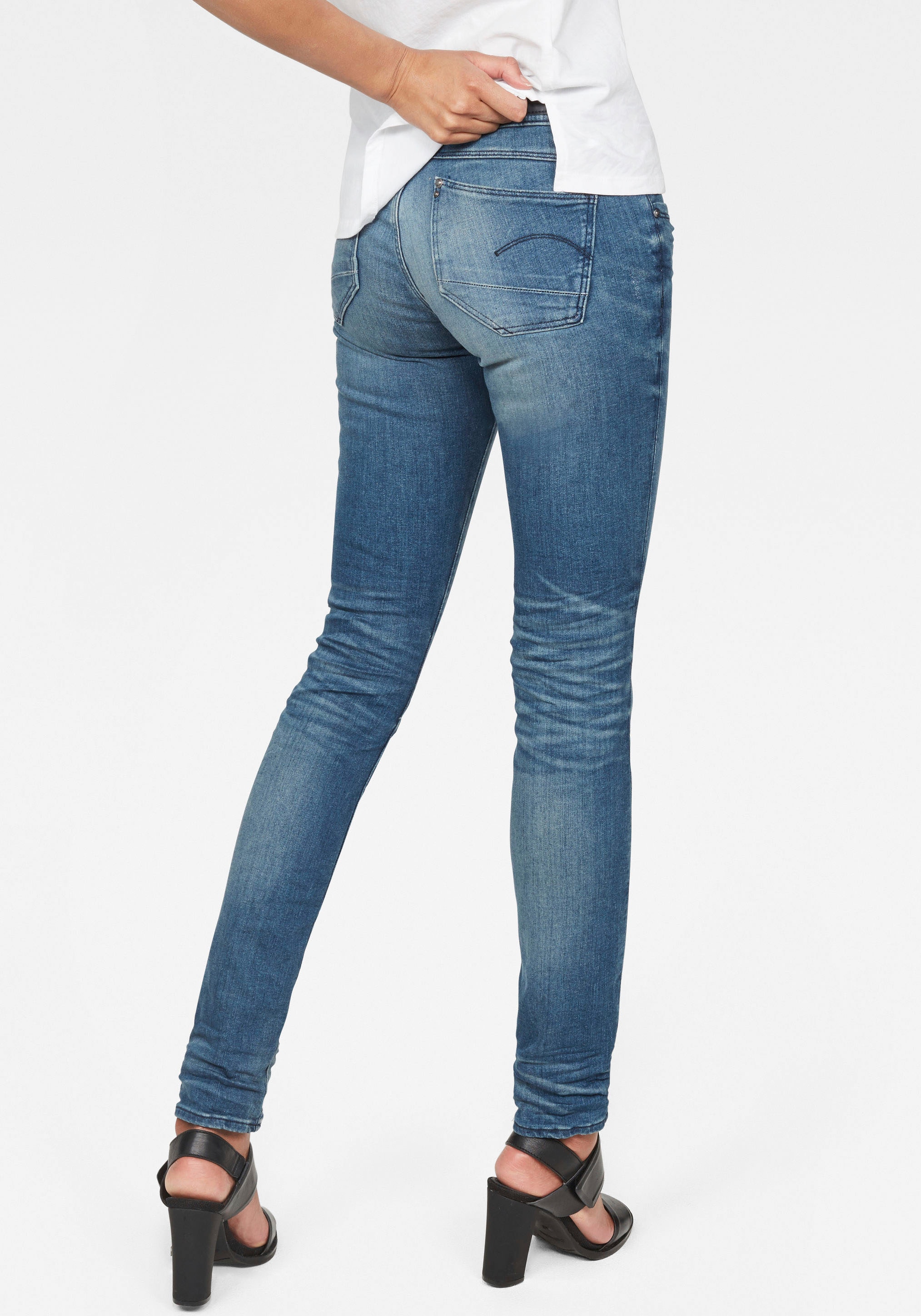 G-STAR Skinny-fit-Jeans »Lynn Mid Waist Skinny«, moderne Version des klassischen 5-Pocket-Designs