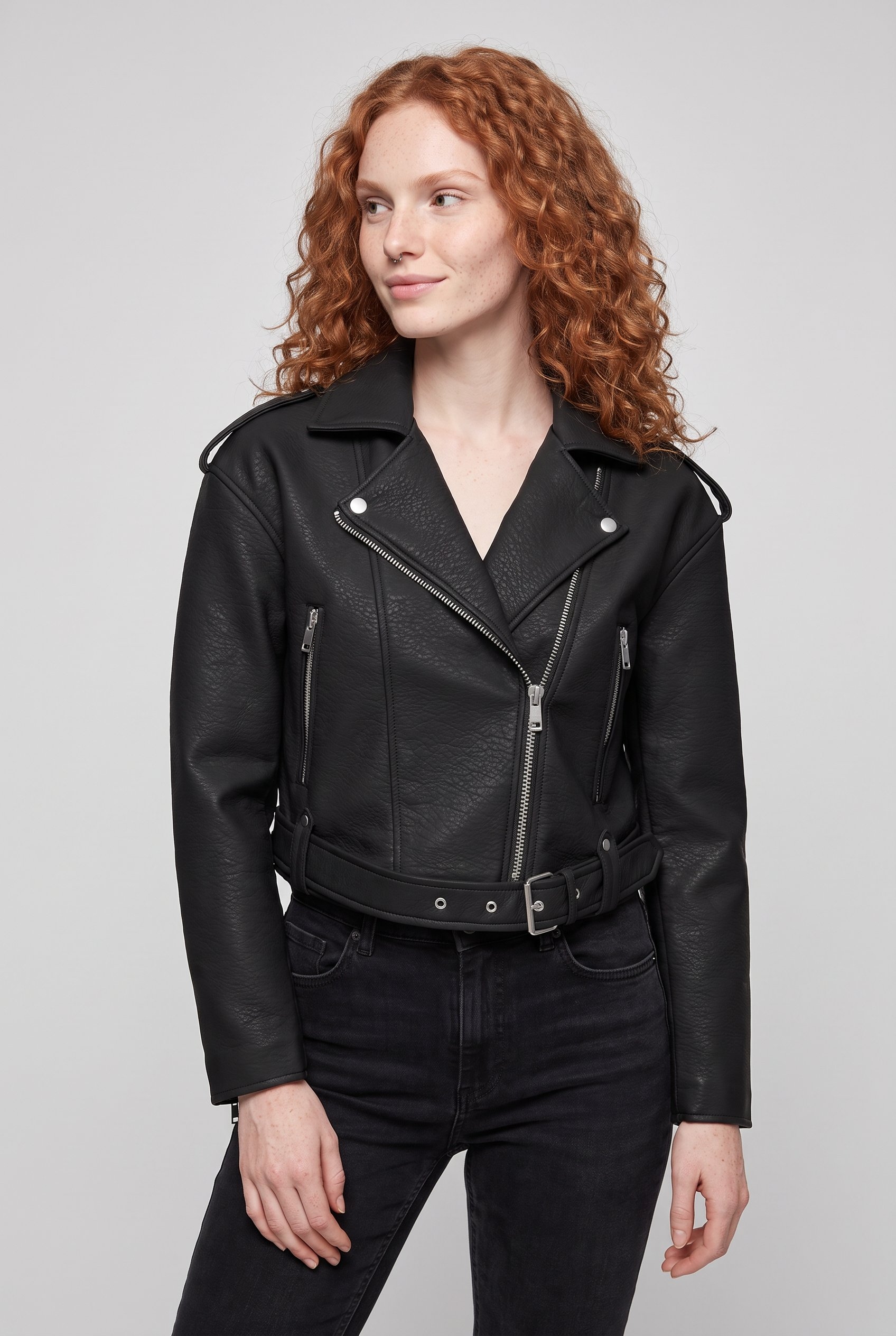 ONLY Lederimitatjacke »ONLSOFT FAUX LEATHER BIKER CC OTW« Lederimitat, Biker-Details