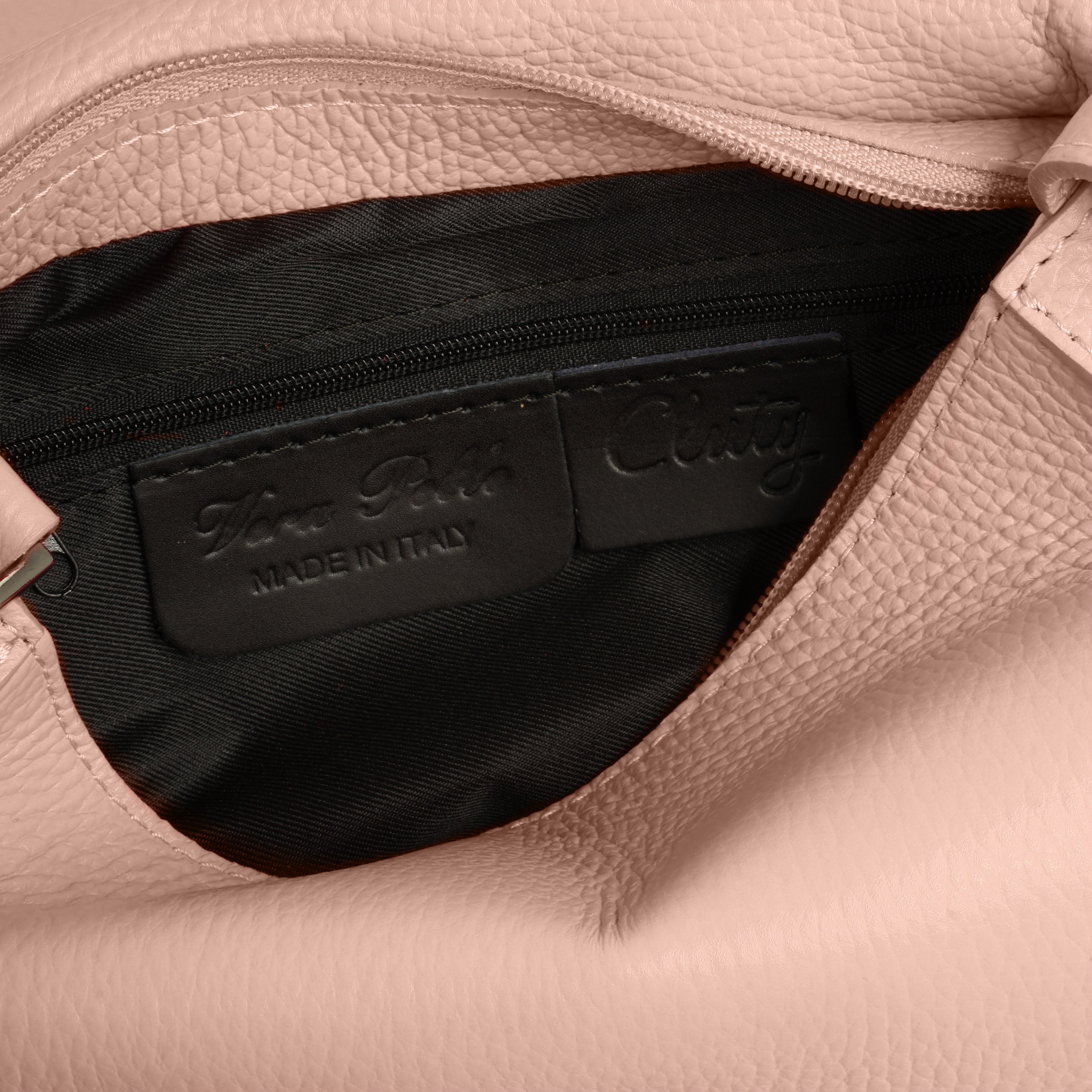 Cluty Henkeltasche, echt Leder, Made in Italy