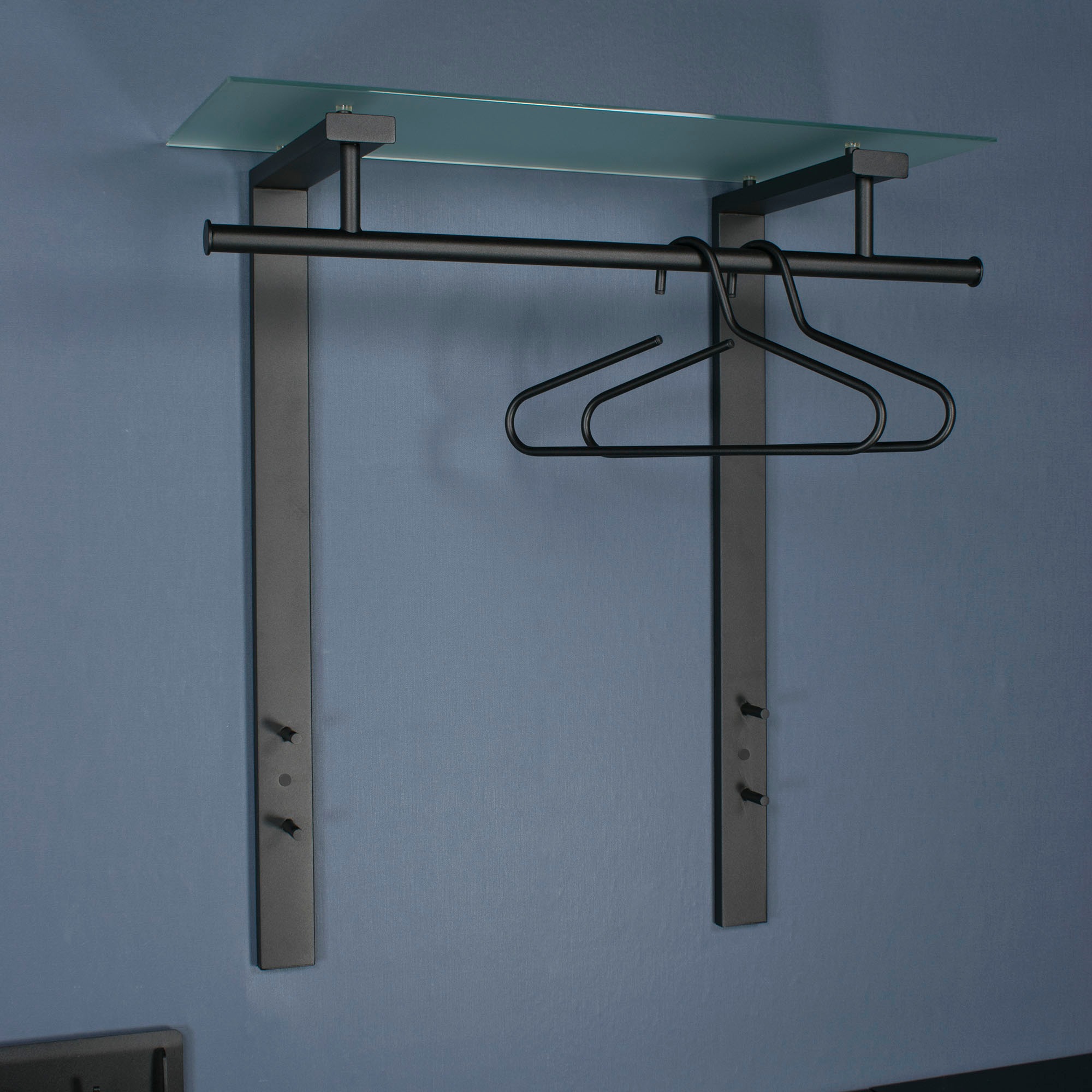 Spinder Design Garderobenleiste »DUTCH«, (1 St.), Moderne Wandgarderobe aus Stahl und Glas