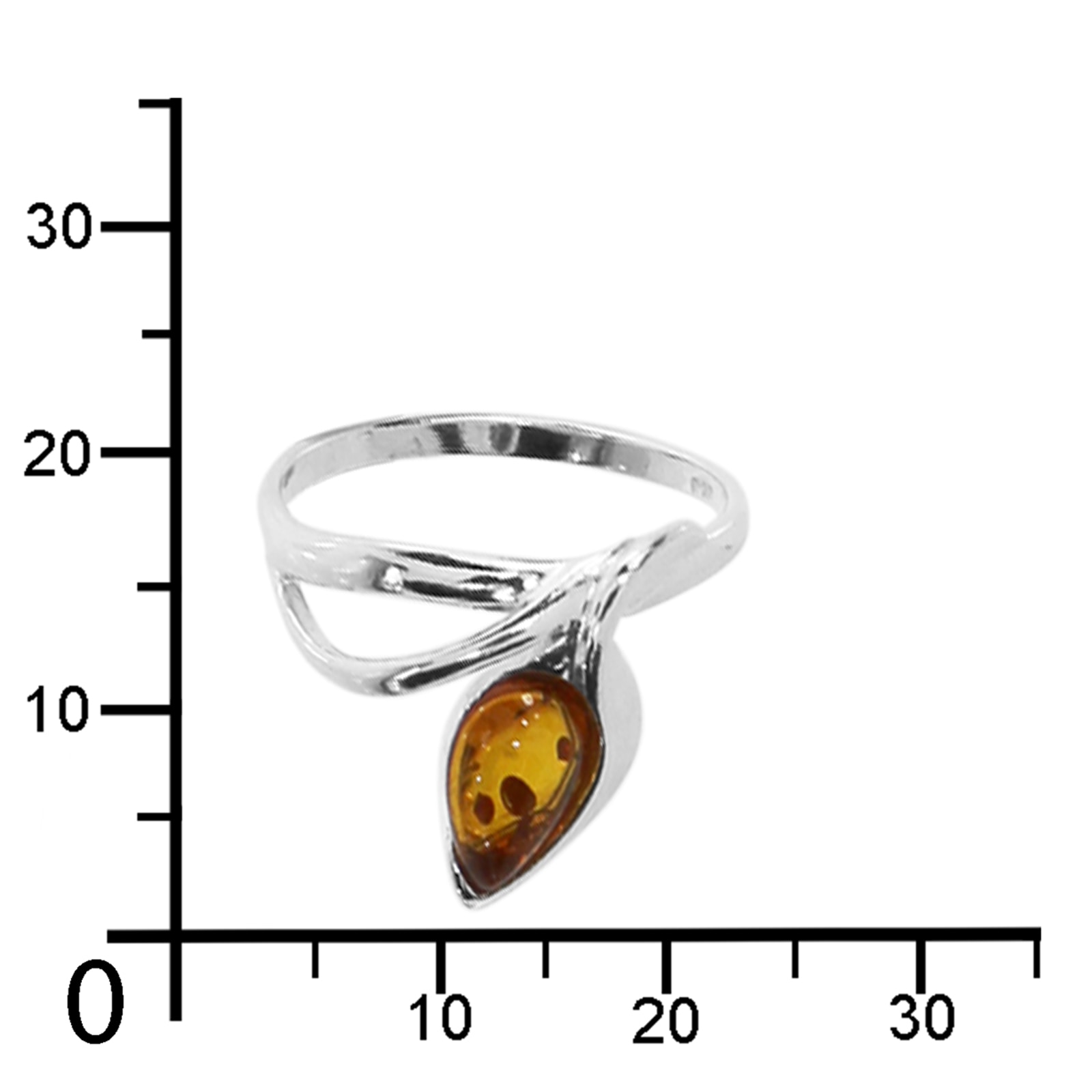OSTSEE-SCHMUCK Fingerring »- Ines - Silber 925/000 - Bernstein«