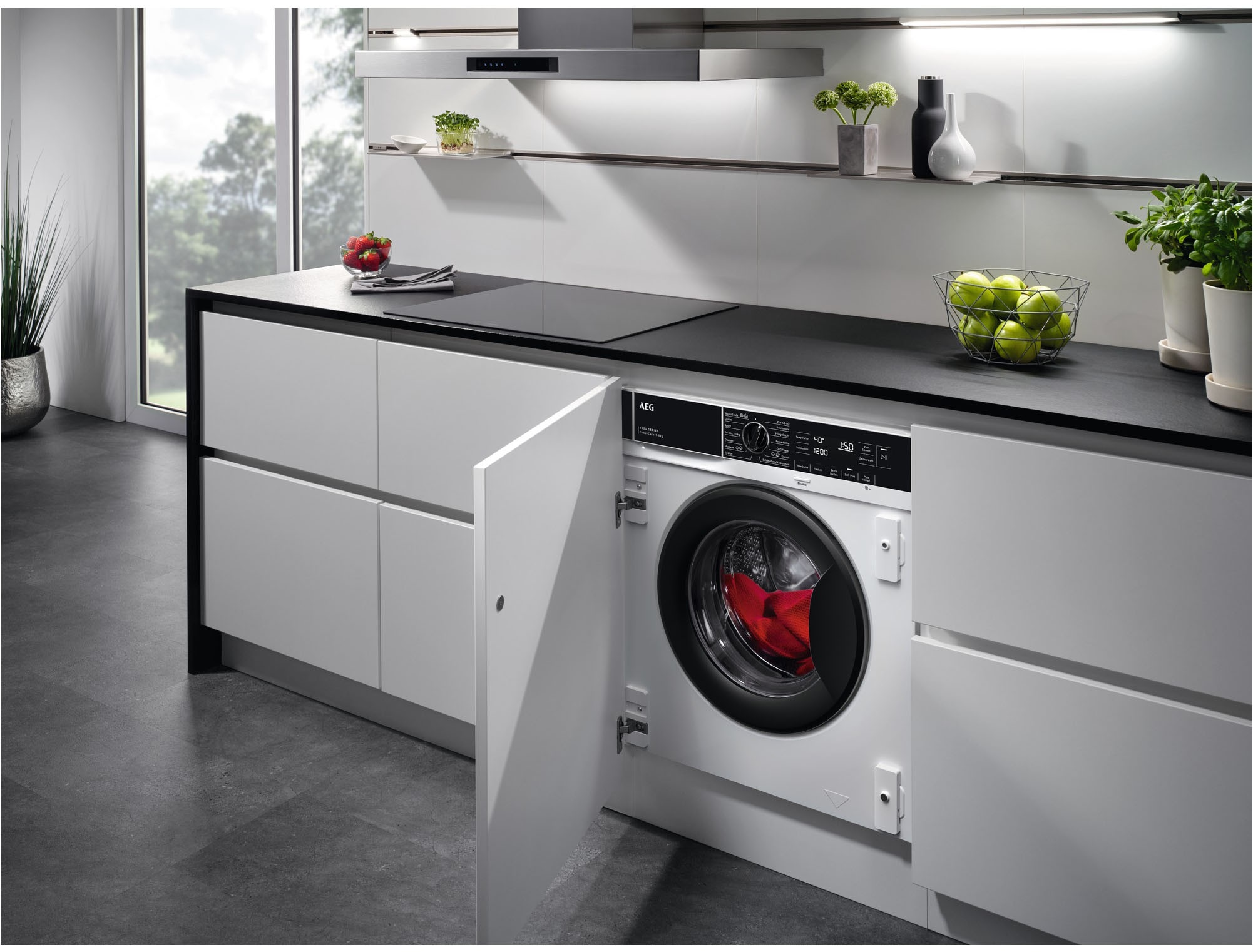 AEG Einbauwaschtrockner »LWR8WI7680«, 8000, PowerClean: Vollständige Fleckenentfernung in 59 Min. bei nur 30 °C