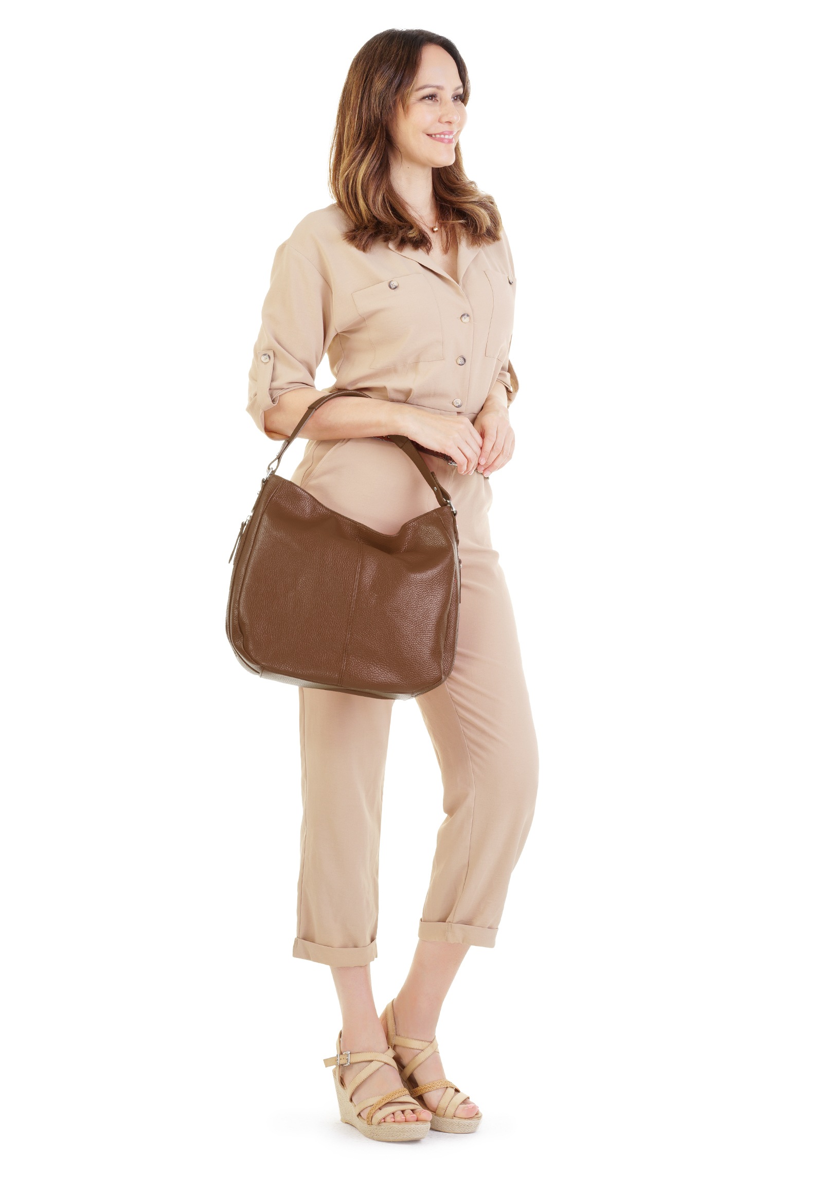 Cluty Shopper echt Leder, Made in Italy