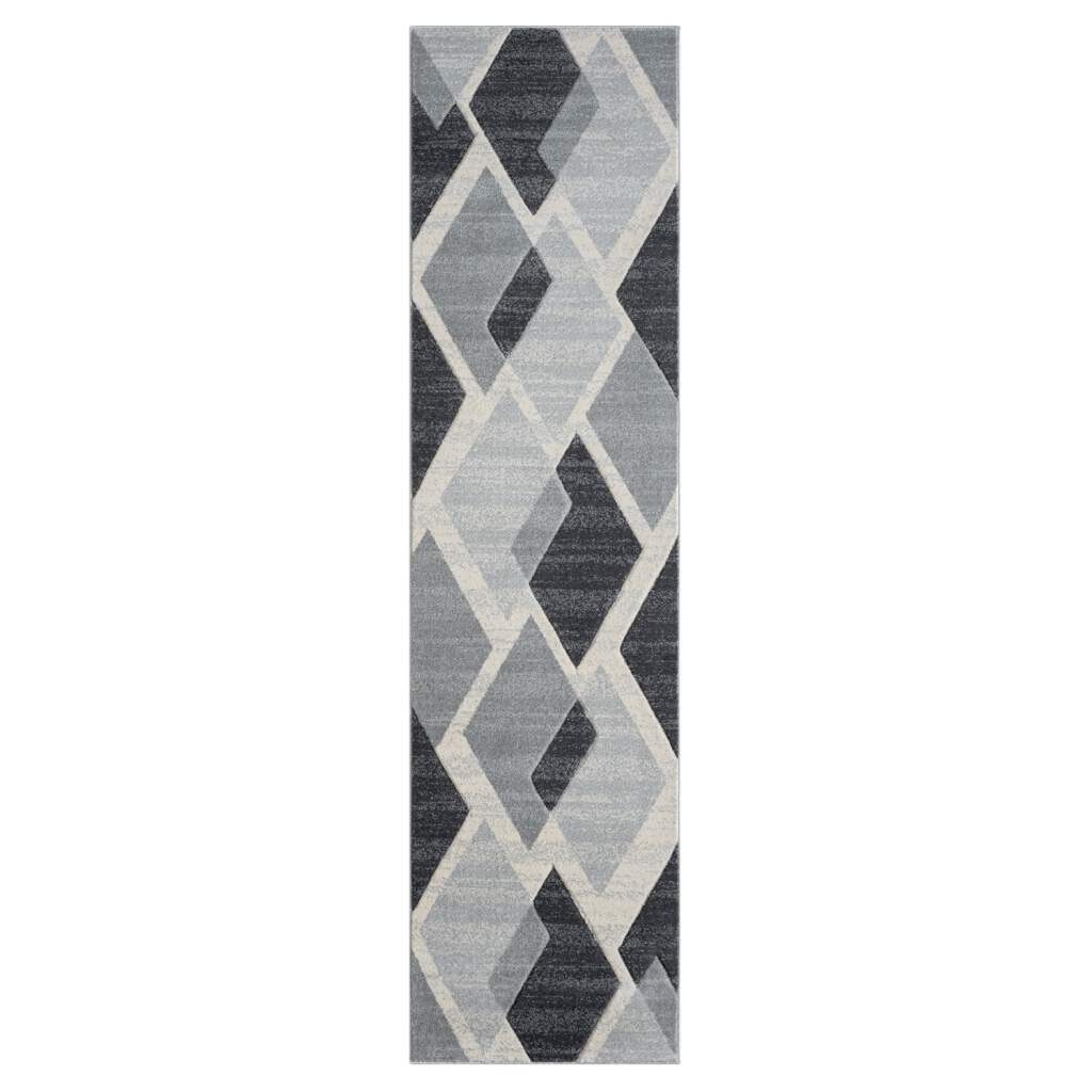 Carpet City Teppich »BONITO 7167«, rechteckig, 11 mm Höhe, Läufer, Flachflor, Hochtief-Muster/ 3D-Effekt, Geo-Muster, Wohnzimmer