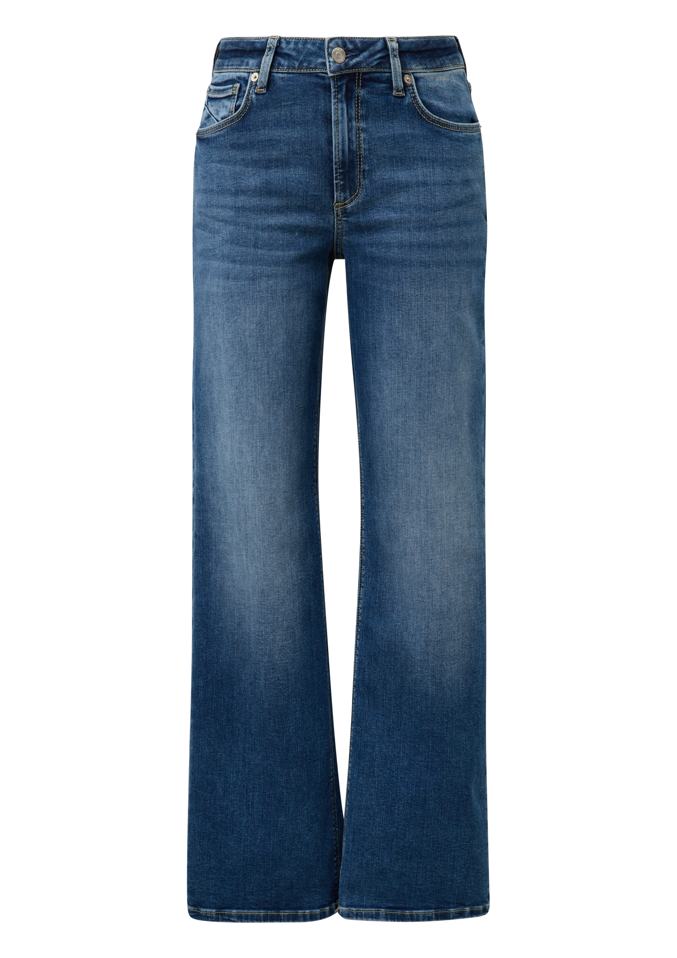 QS Stretch-Jeans »CATIE Wide Leg«, in blauer Waschung