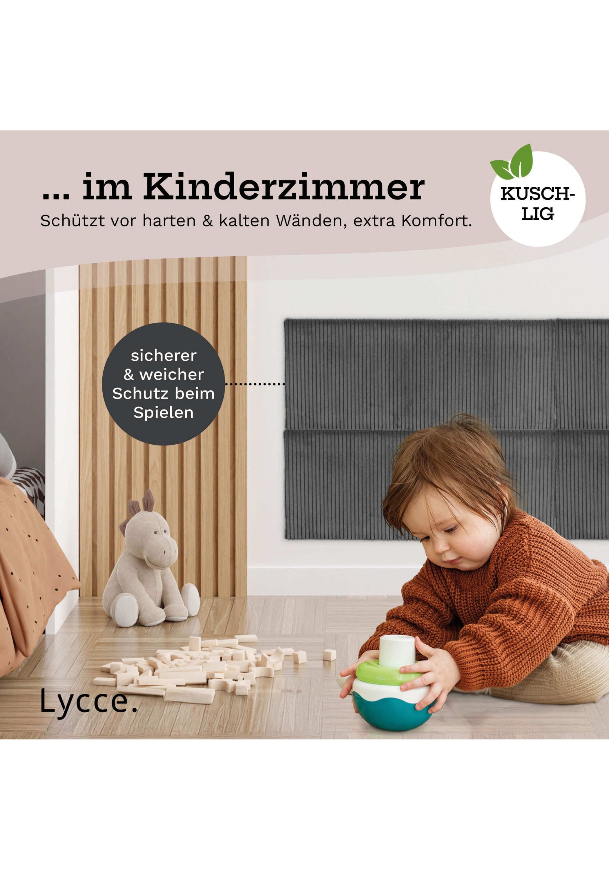 Lycce Rückenkissen »Wandkissen Wandkissen Cord 1er Pack«
