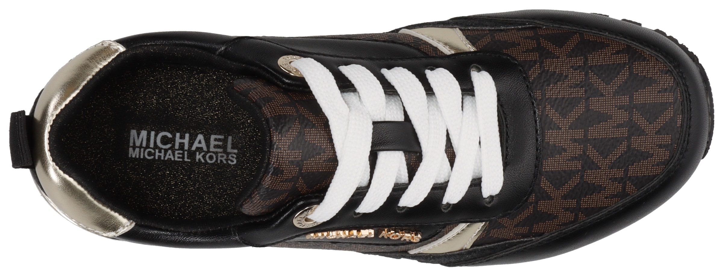 MICHAEL KORS KIDS Sneaker »BILLIE DORIAN«, mit goldfarbenen Details, Freizeitschuh, Halbschuh, Schnürschuh