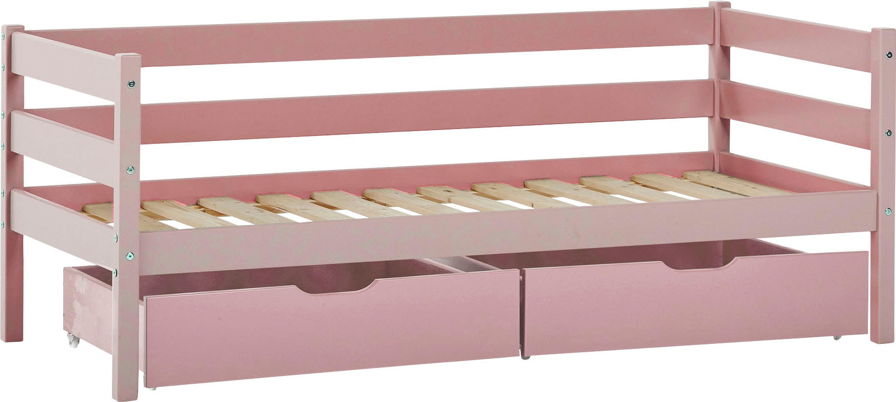 Hoppekids Einzelbett »ECO Comfort«, (Set), mit Rollrost in 8 Farben, wahlweise mit Matratze und Absturzsicherung