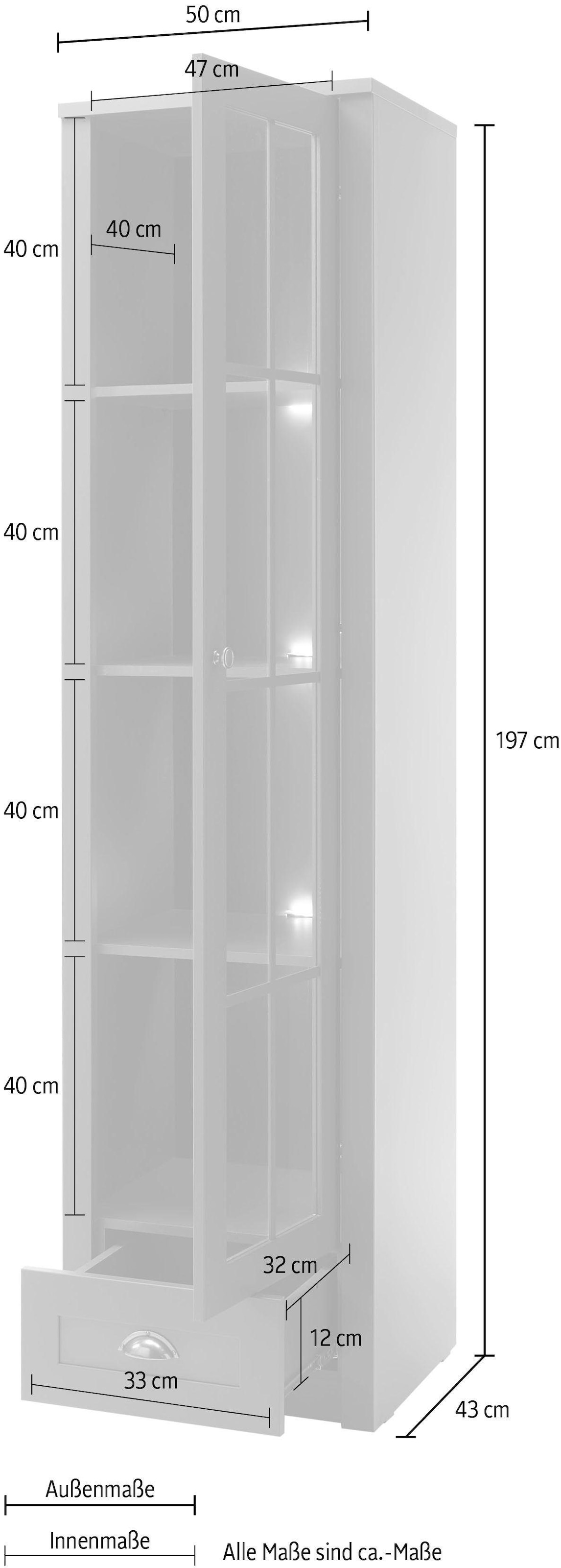 bequem Höhe bestellen cm »Ascot«, Vitrine Home 197 affaire