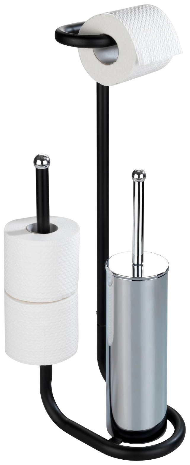 WENKO Toilettenpapierhalter 1 aus XXL 3 Garantie und kaufen WC-Garnitur »Universalo«, mit integrierter Jahren | online St., WC-Bürstenhalter Metall,