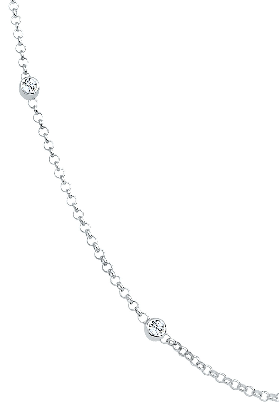 Elli Silberkette »Halskette Solitär Basic Kristalle 925 Silber«