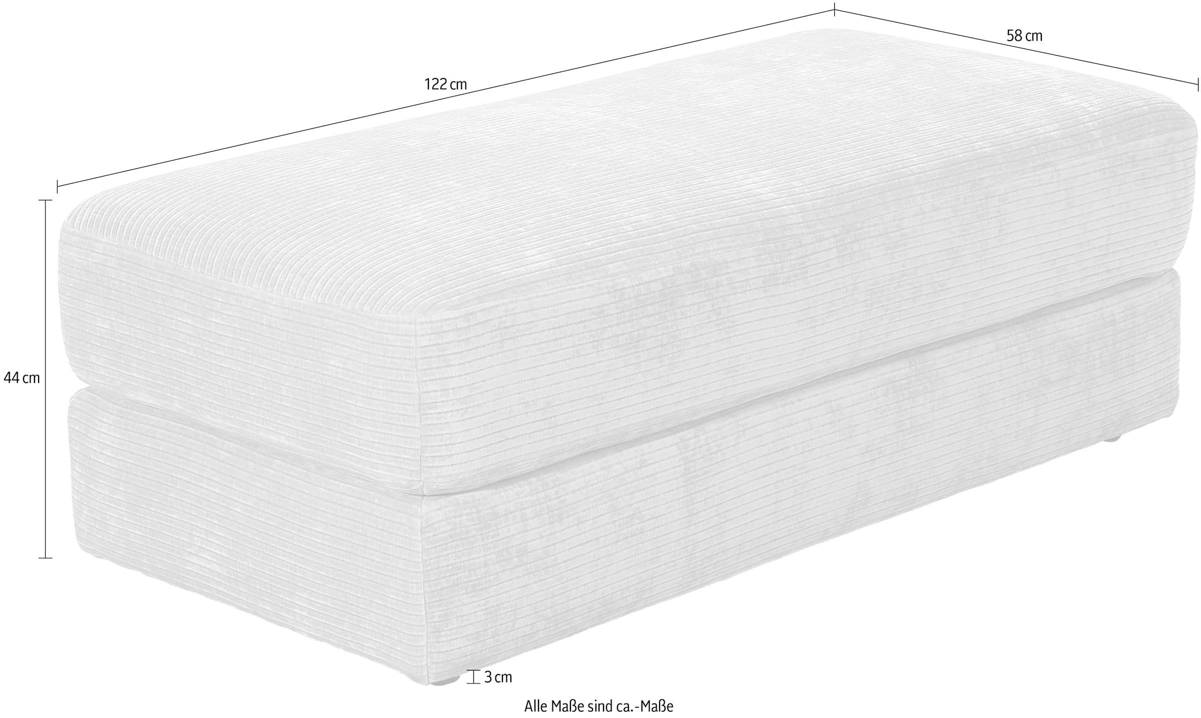 Jockenhöfer Gruppe Hocker »Allround, B: 122 cm« vielseitig nutzbar, viele Farben und Qualitäten wählbar