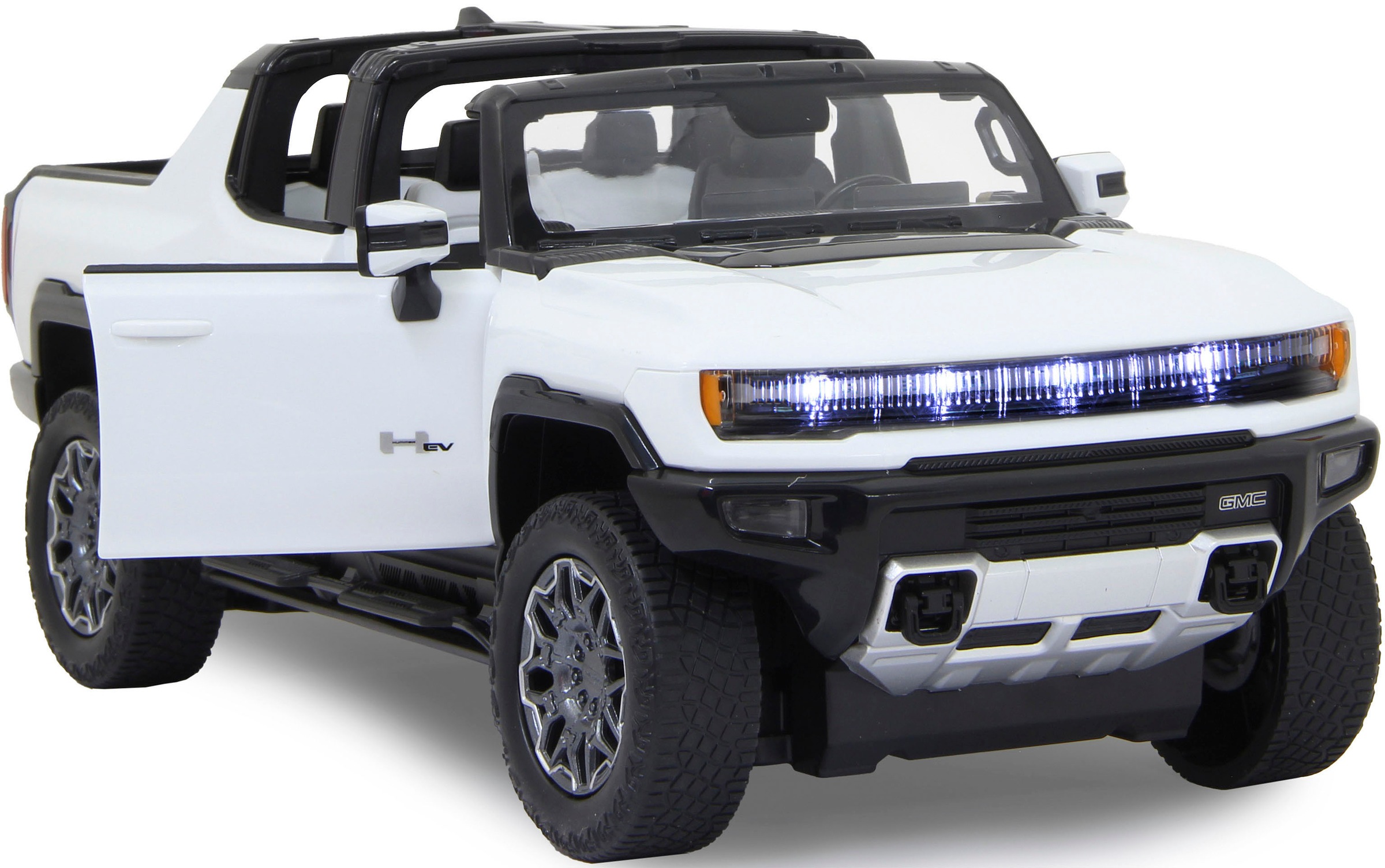 Jamara RC-Auto »Deluxe Cars, Hummer EV 1:16, weiß - 2,4 GHz«, mit LED-Lichtern