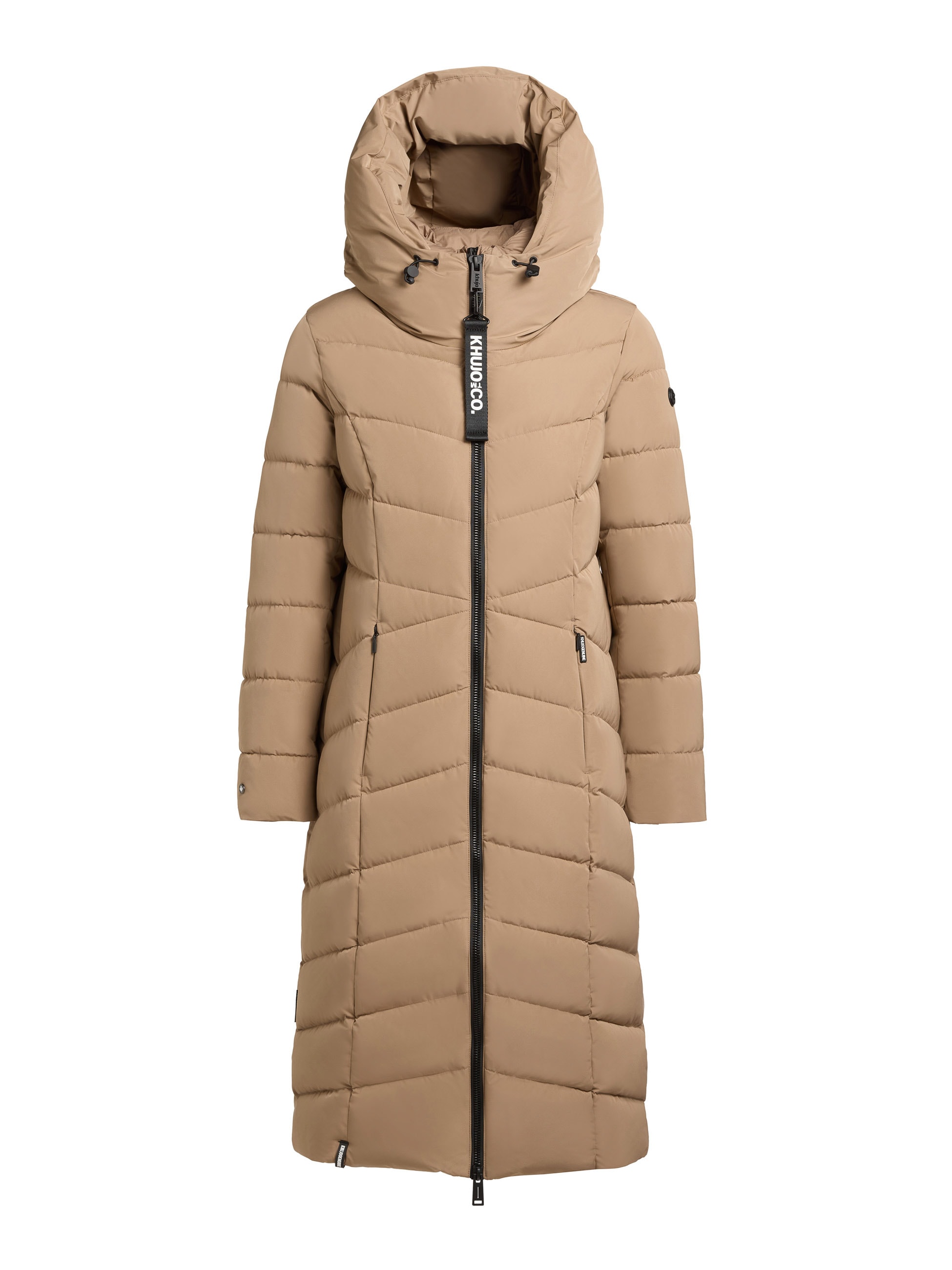 khujo Steppmantel »FISKA«, Kapuze mit elastischem Kordelzug
