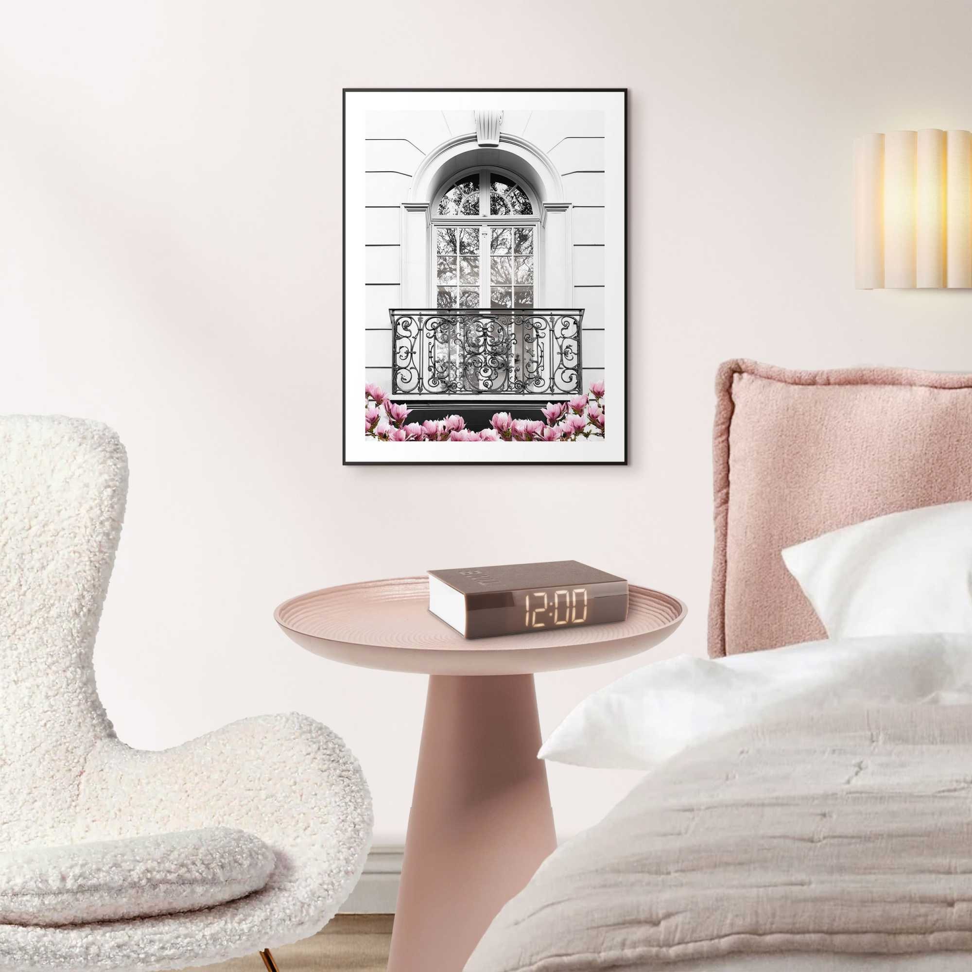 Reinders! Poster »Romantischer Balkon« Wohnzimmer - Schwarz-Weiß - MDF - Gebäude - 30x40 cm