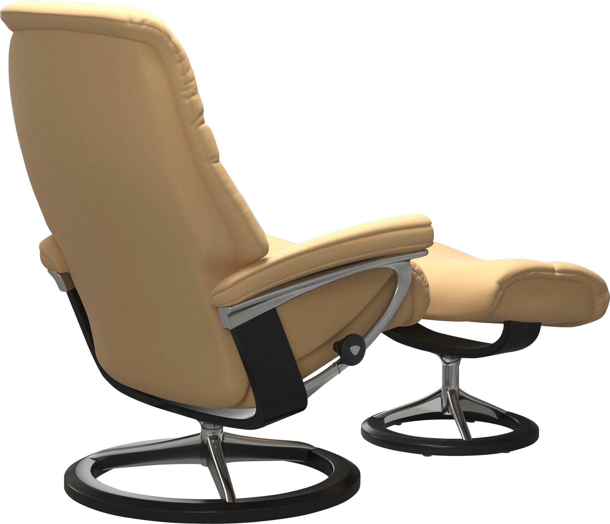 Stressless® Relaxsessel »Sunrise«, (Set, Relaxsessel mit Hocker), mit Signature Base, Größe M, Gestell Schwarz