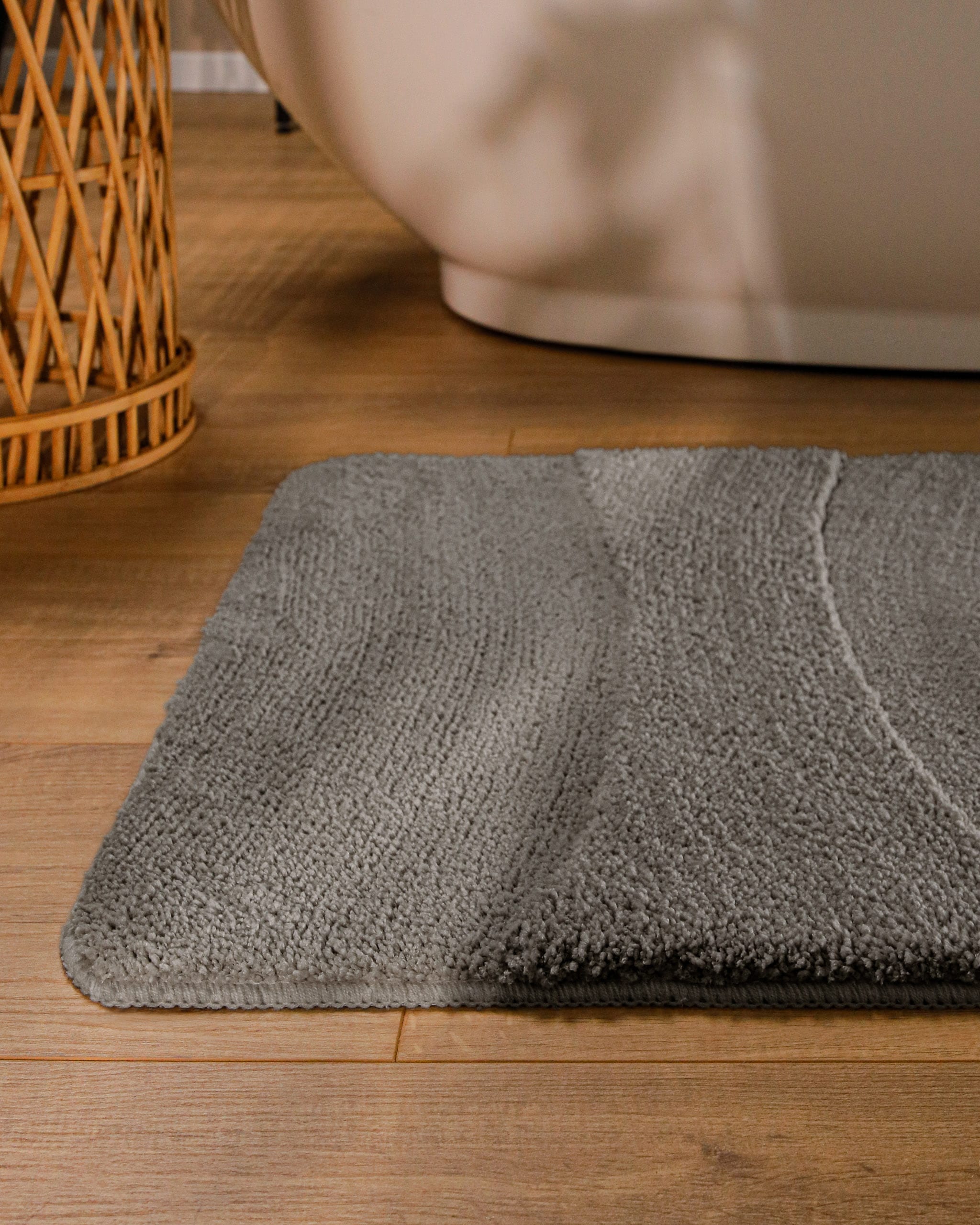 Wecon home Badematte »Marc« Höhe 25 mm rutschhemmend beschichtet schnell trocknend Badteppich, Hoch-Tief-Linien, weich, rutschhemmend, waschbar, getuftet