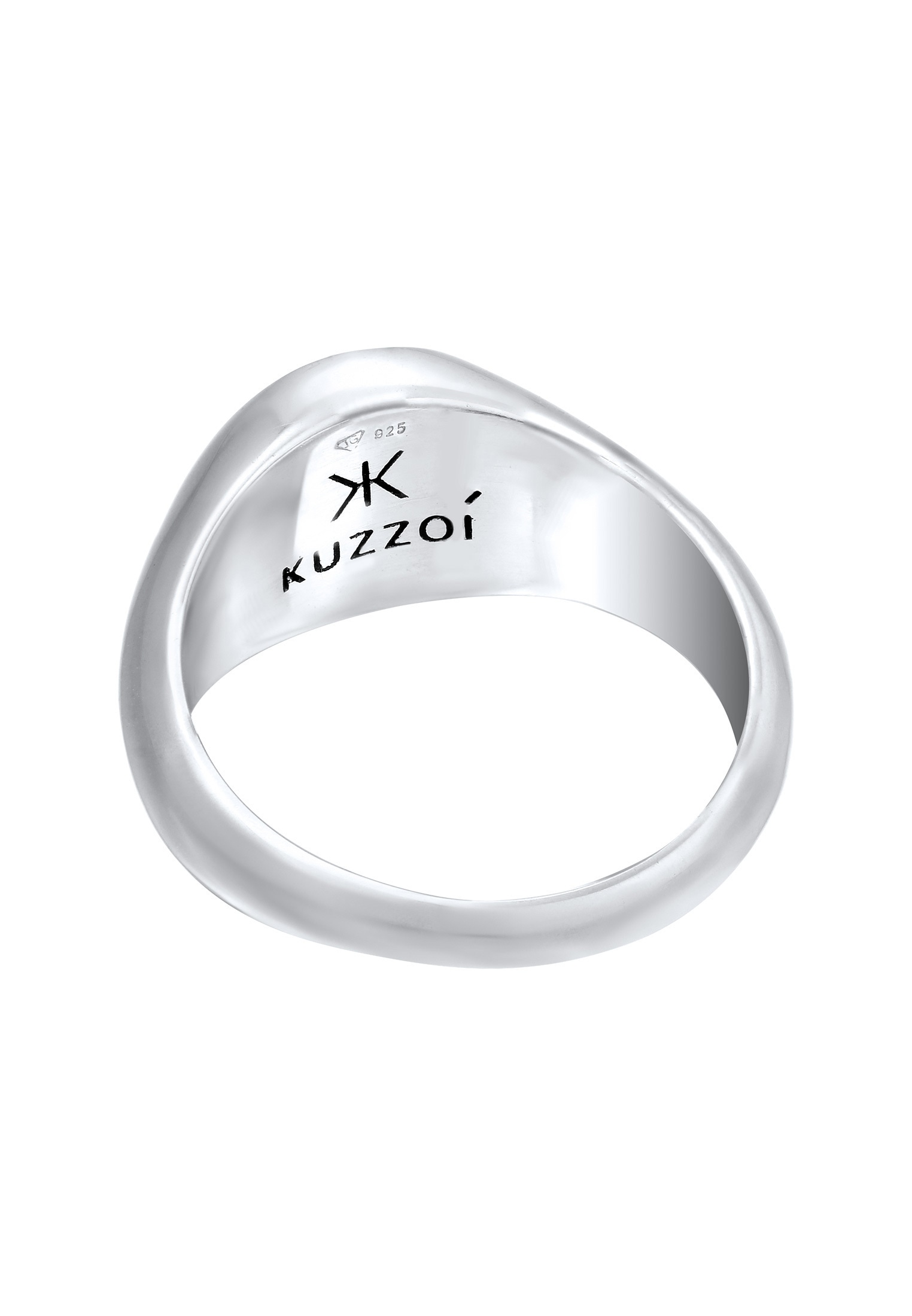 Kuzzoi Siegelring »Ring Herren Siegelring Smiling Emaille 925 Silber«