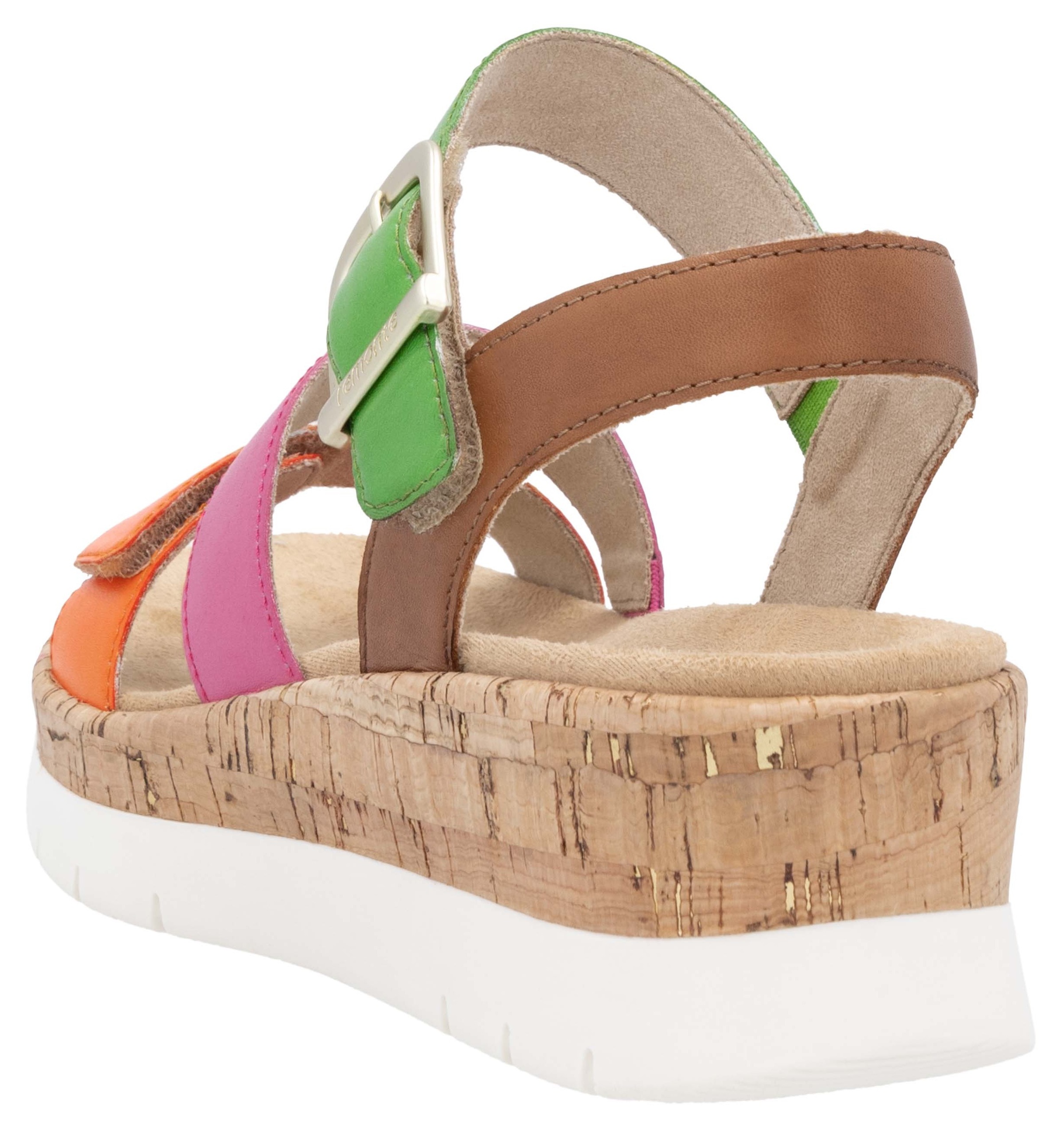 Remonte Keilsandalette, Riemchensandale, Sommerschuh, Bequemschuh mit Zierschnalle
