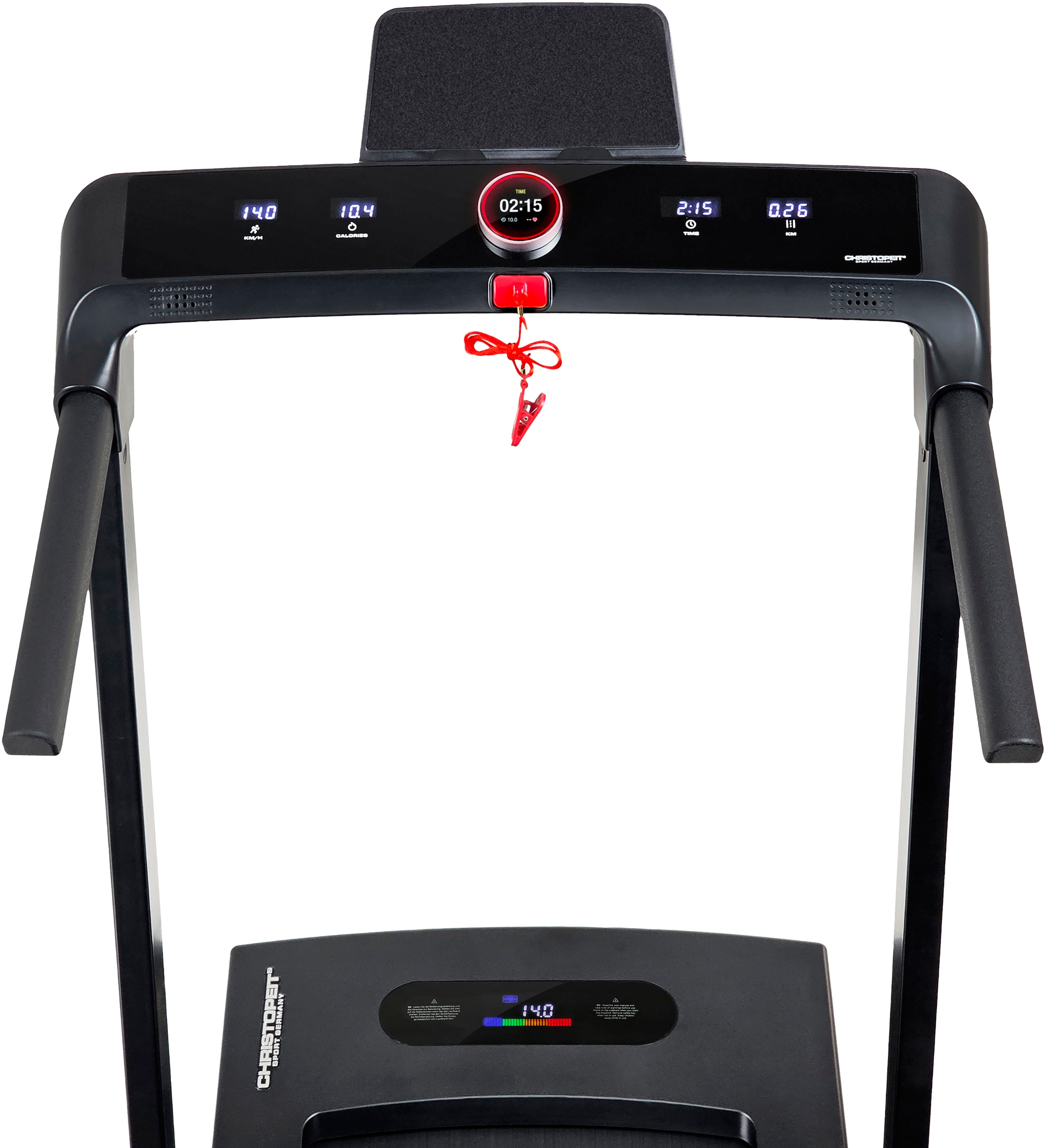Christopeit Sport® Laufband »2 in 1«, (1 tlg., inkl. Bluetooth-Musikboxen), bis max. 14 km/h, klappbar