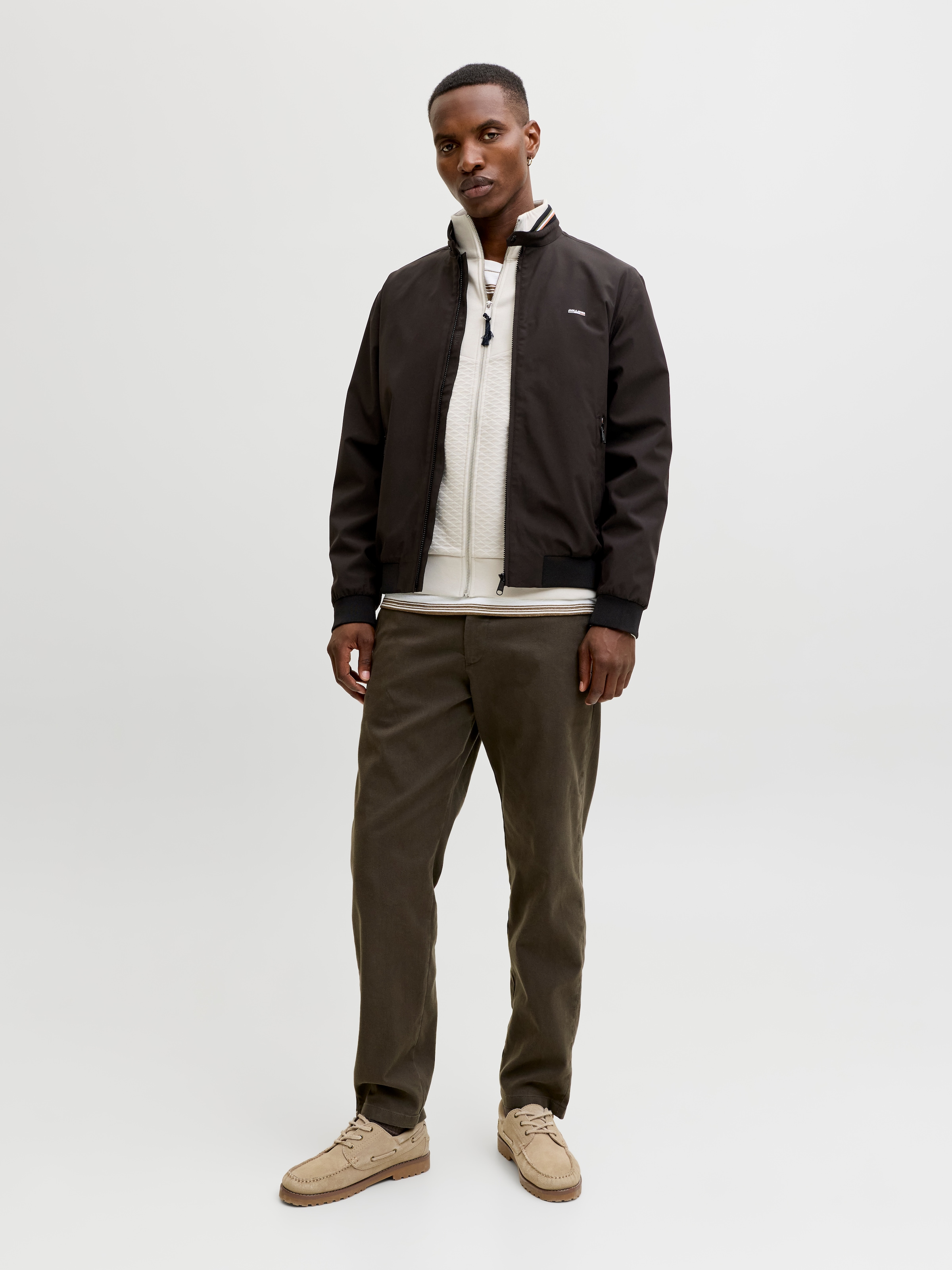 Jack & Jones Bomberjacke »JPRBLUBRAD BOMBER JACKET SN« Materialmix, regular fit