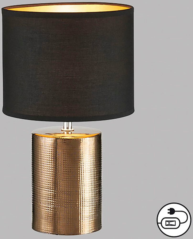 FISCHER & HONSEL Tischleuchte »Bronz«, Leuchtmittel E14 | ohne Leuchtmittel, extravaganten Materialkombination