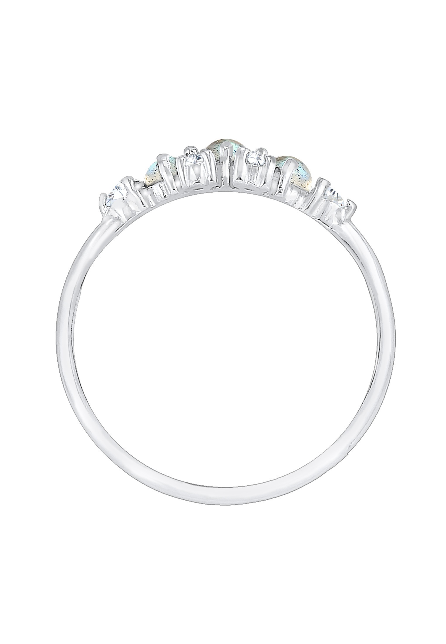 Elli Verlobungsring »Ring Labradorit Grau 925 Sterling Silber«