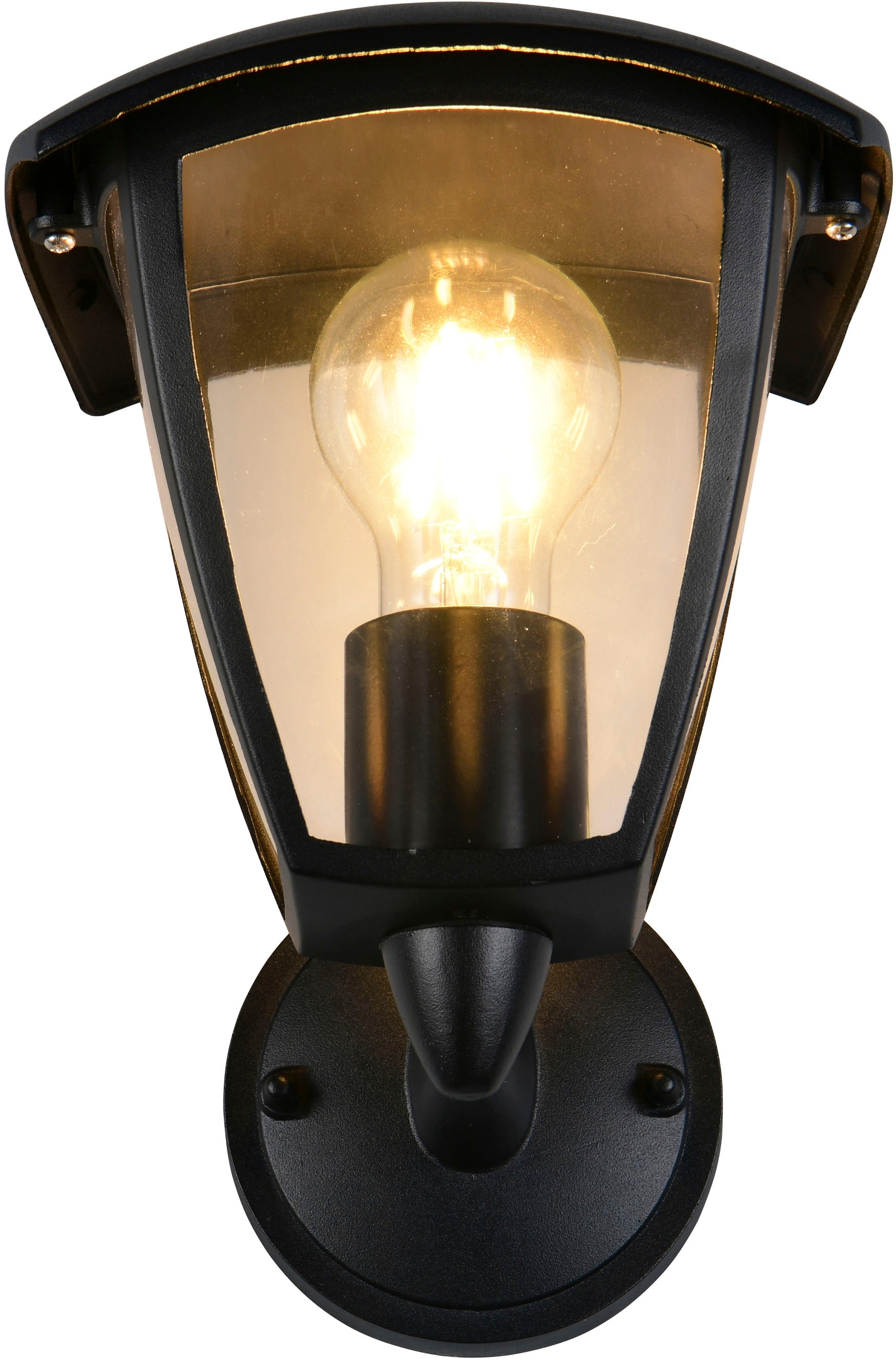 TRIO Leuchten Außen-Wandleuchte »VENTA, Laterne Hauswand Fassadenbeleuchtung, exkl 1x E27 max 10W, IP44« E27 1 Stk. warmweiß - kaltweiß Wandlampe Laternen-Optik, aufwärts gerichtet, Schirm Kunststoff