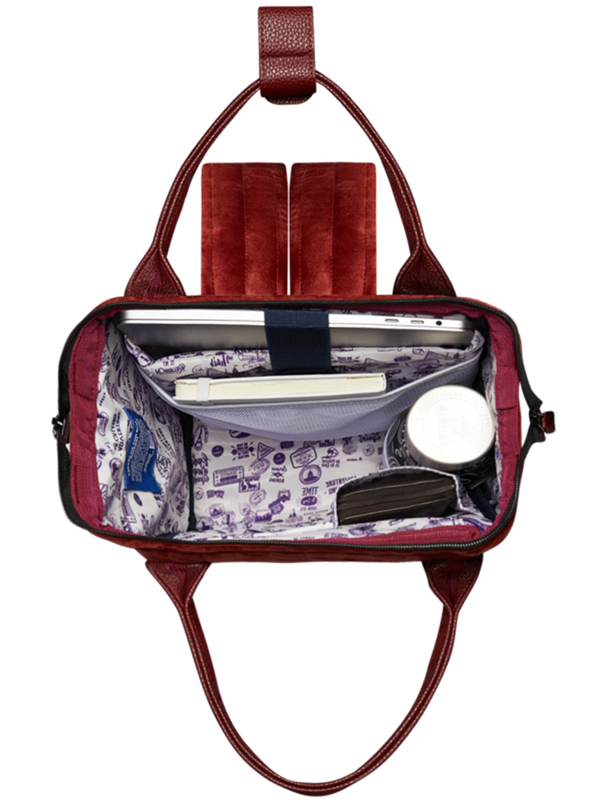 CABAIA Tagesrucksack »Tagesrucksack Adventurer S Quilted«, Gesteppter Rucksack mit austauschbaren Vordertaschen