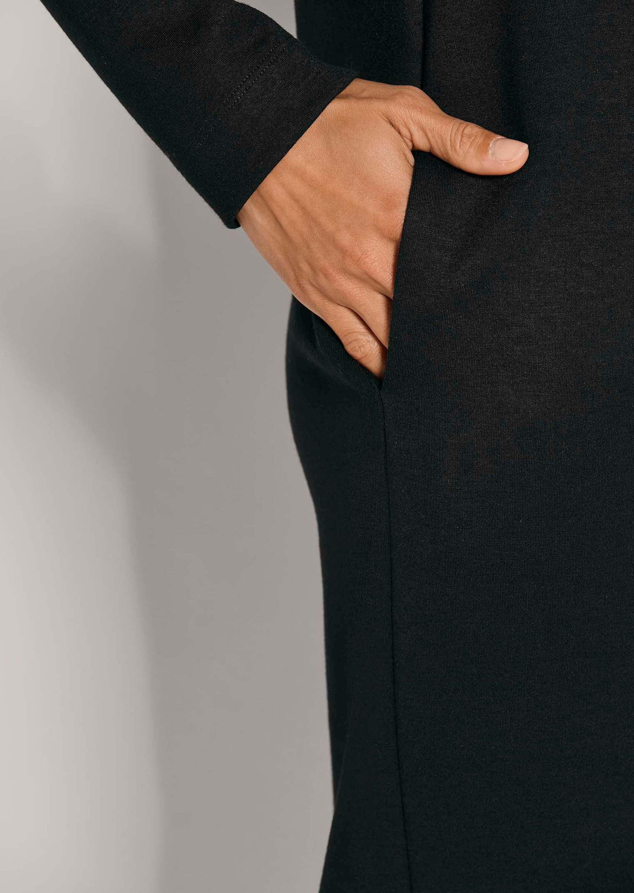 MADELEINE Sommerkleid »Jerseykleid Jersey-Kleid mit Stehkragen, Midilänge«
