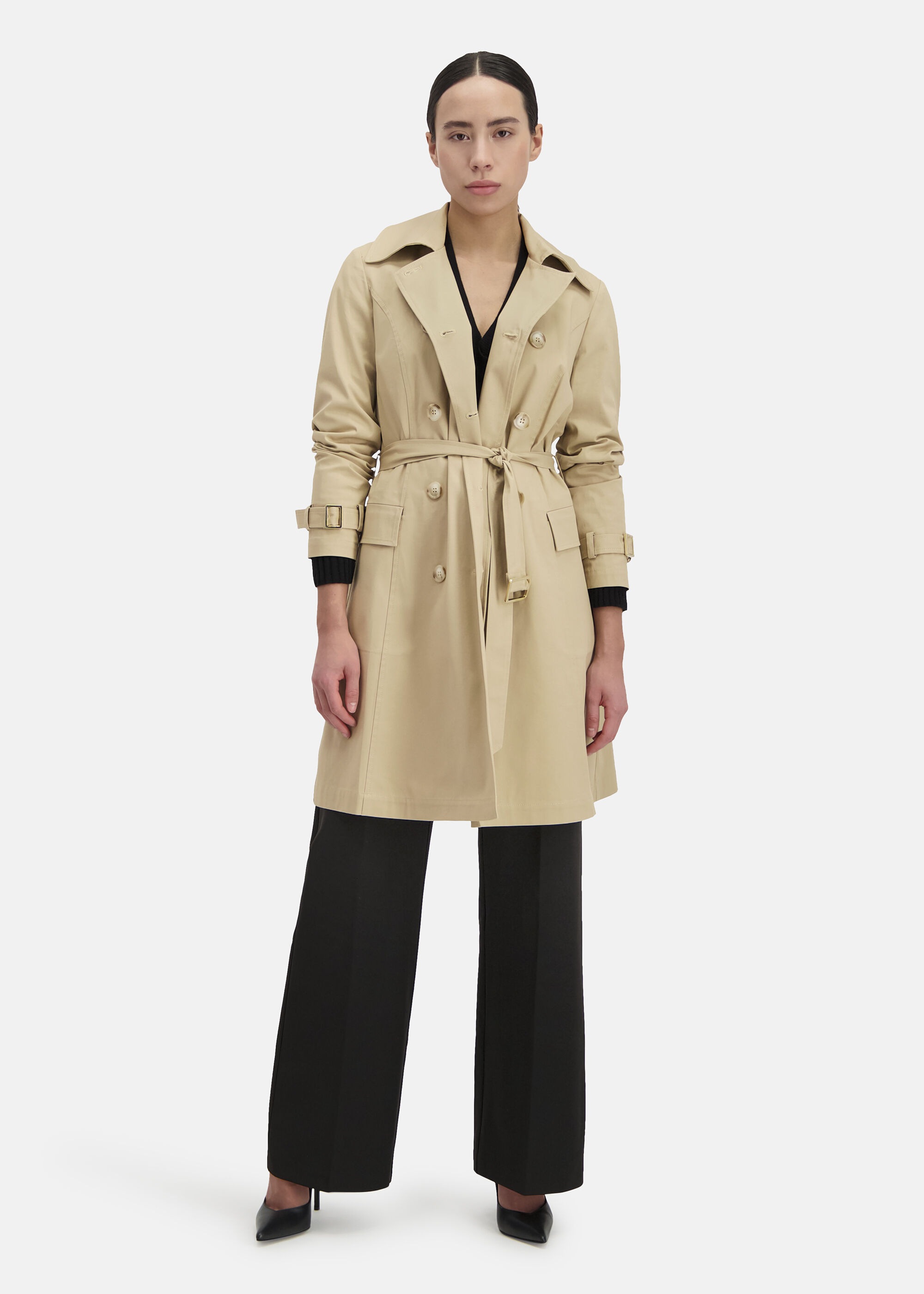 Nicowa Trenchcoat »Nicowa Trenchcoat TEKOWA« mit goldenen Details