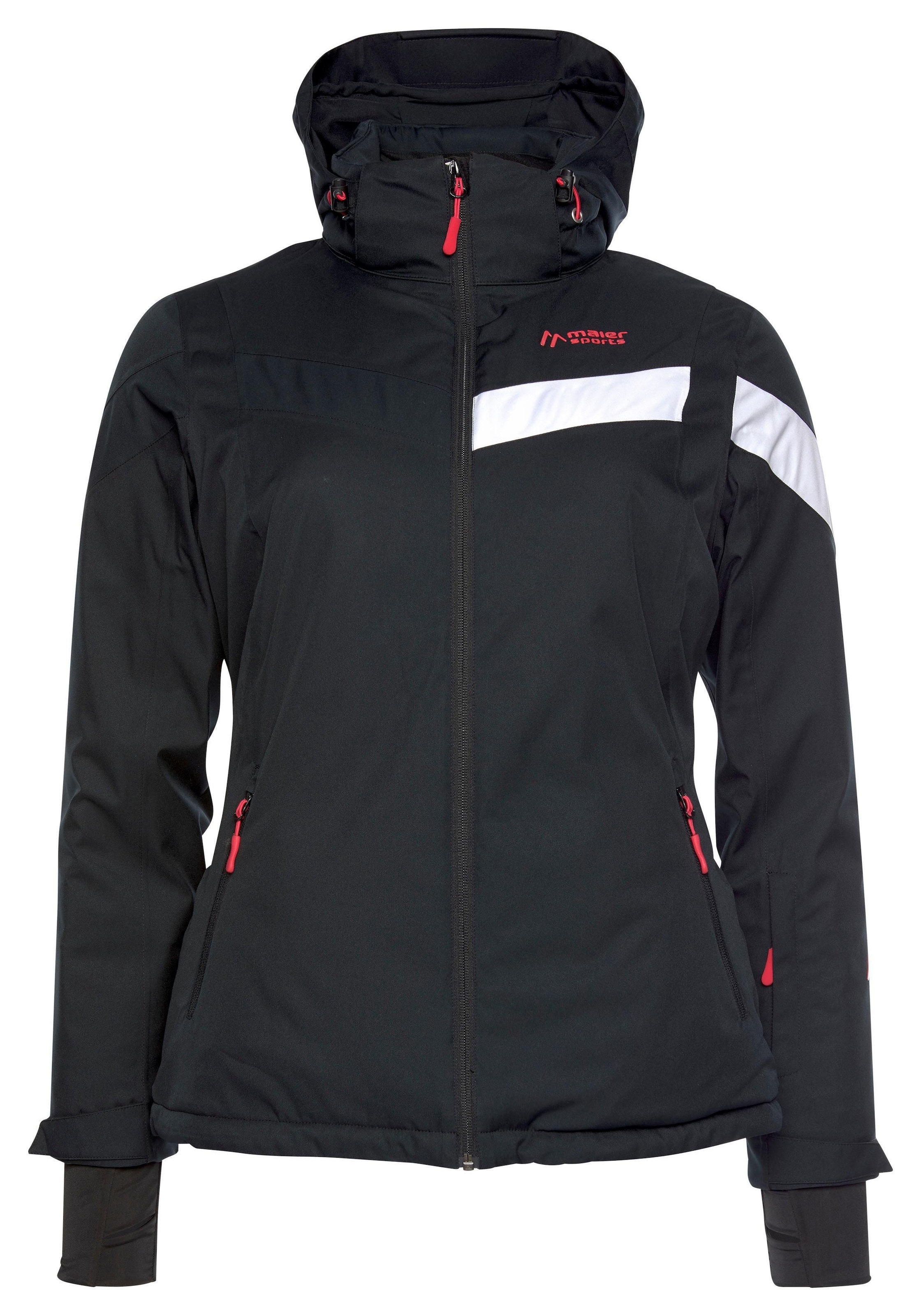 Maier Sports Skijacke »Ski Jacke wattiert Damen«, mit Kapuze, Wasser & winddicht & atmungsaktiv in großen Größen