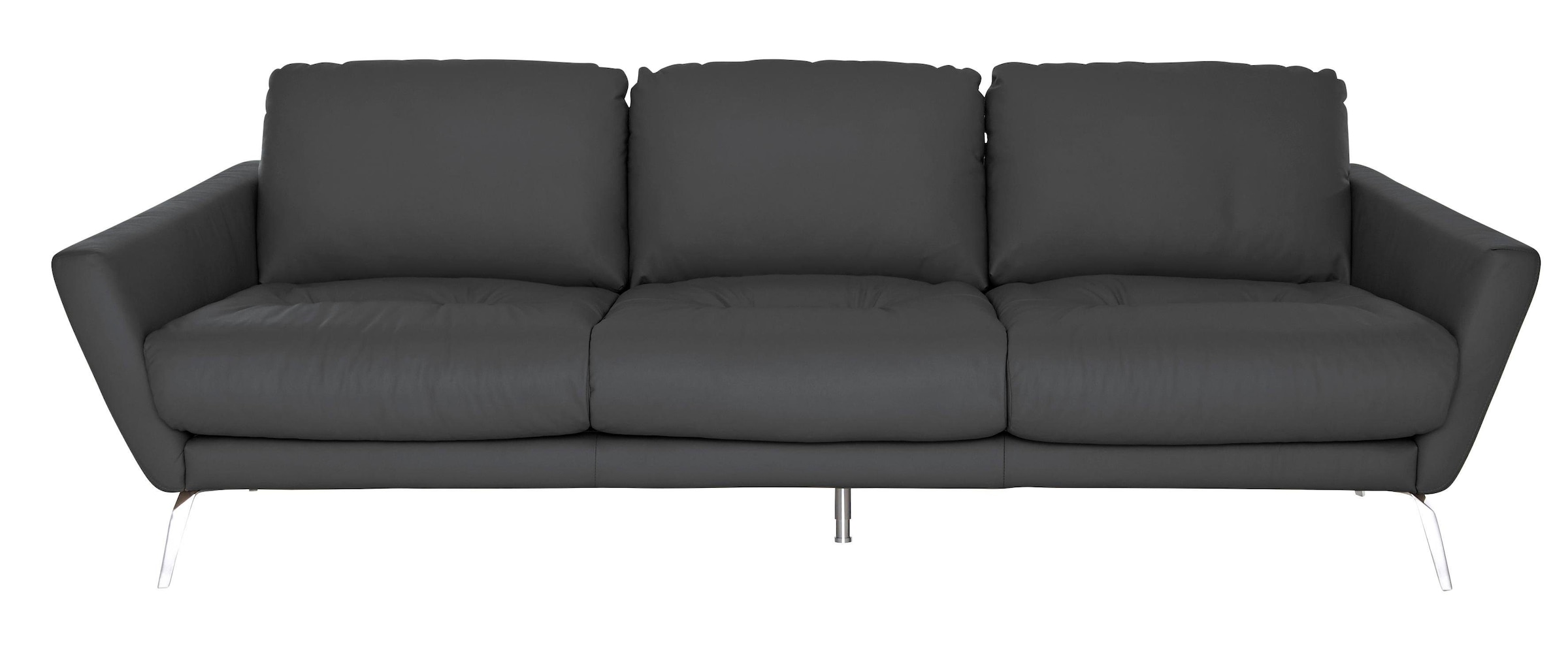W.SCHILLIG Big-Sofa »softy«, mit dekorativer Heftung im Sitz, Füße Chrom glänzend
