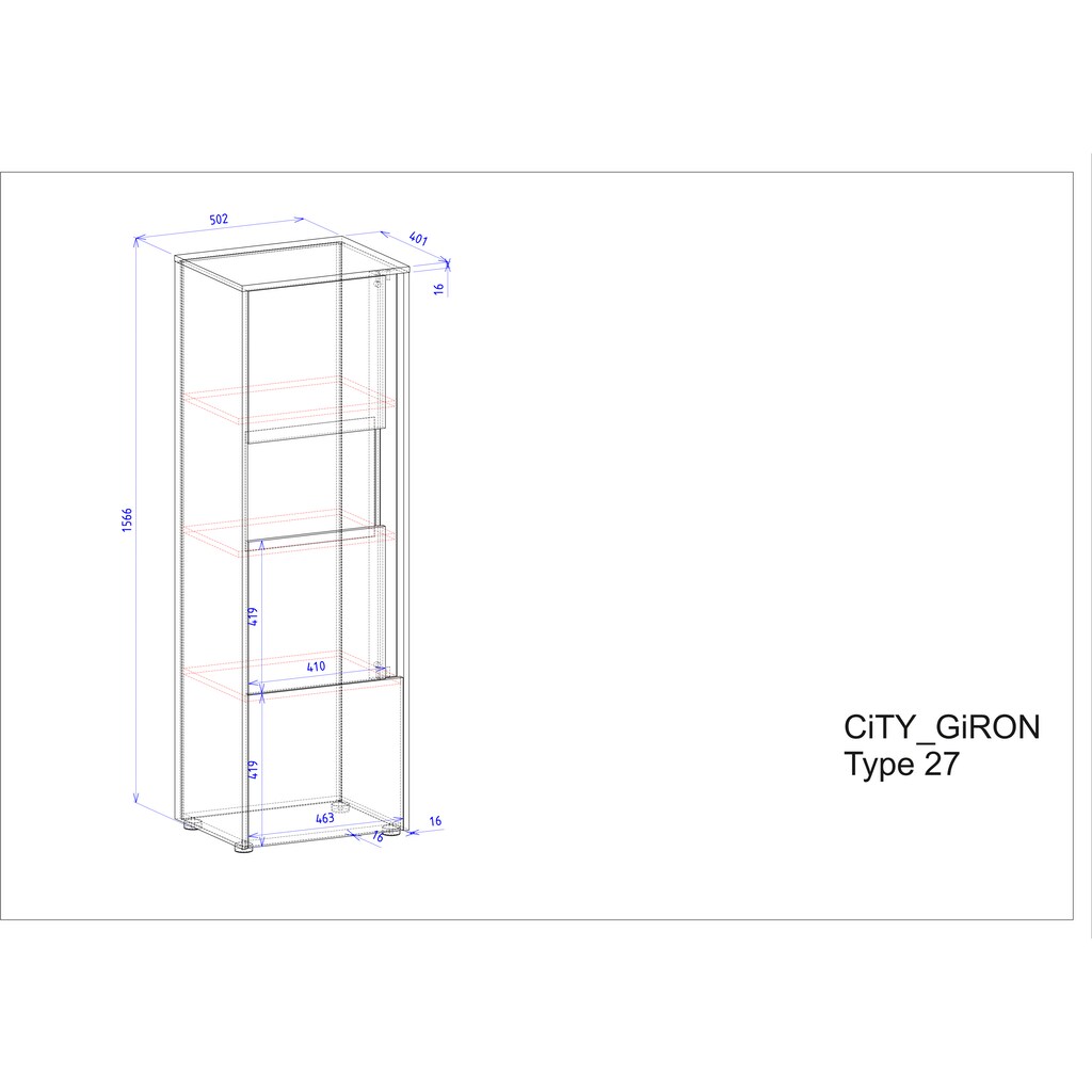 INOSIGN Vitrine »City/Giron«, Höhe ca. 155 cm