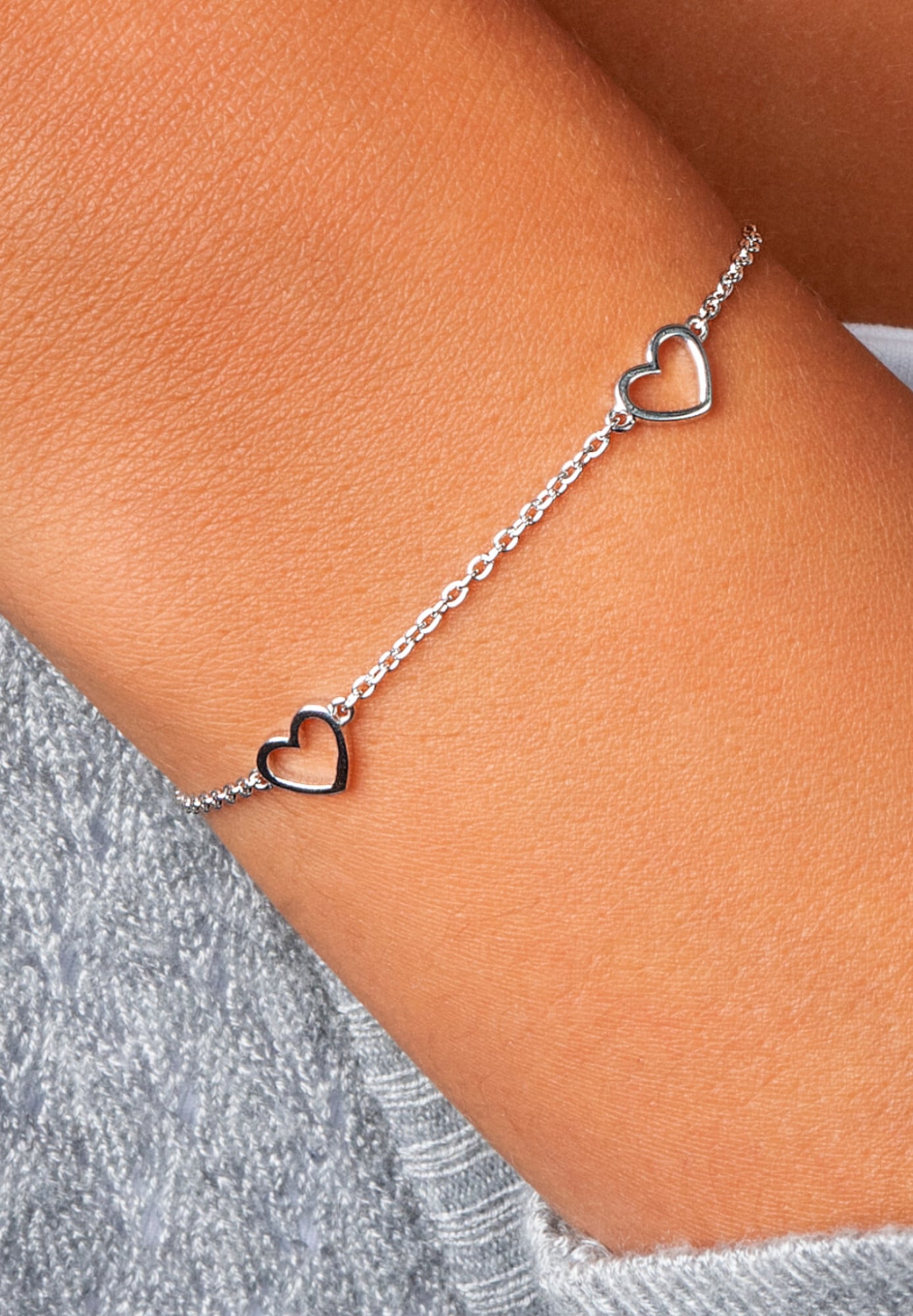 ONE ELEMENT Silberarmband »Herz Armband aus 925 Silber   19 cm«