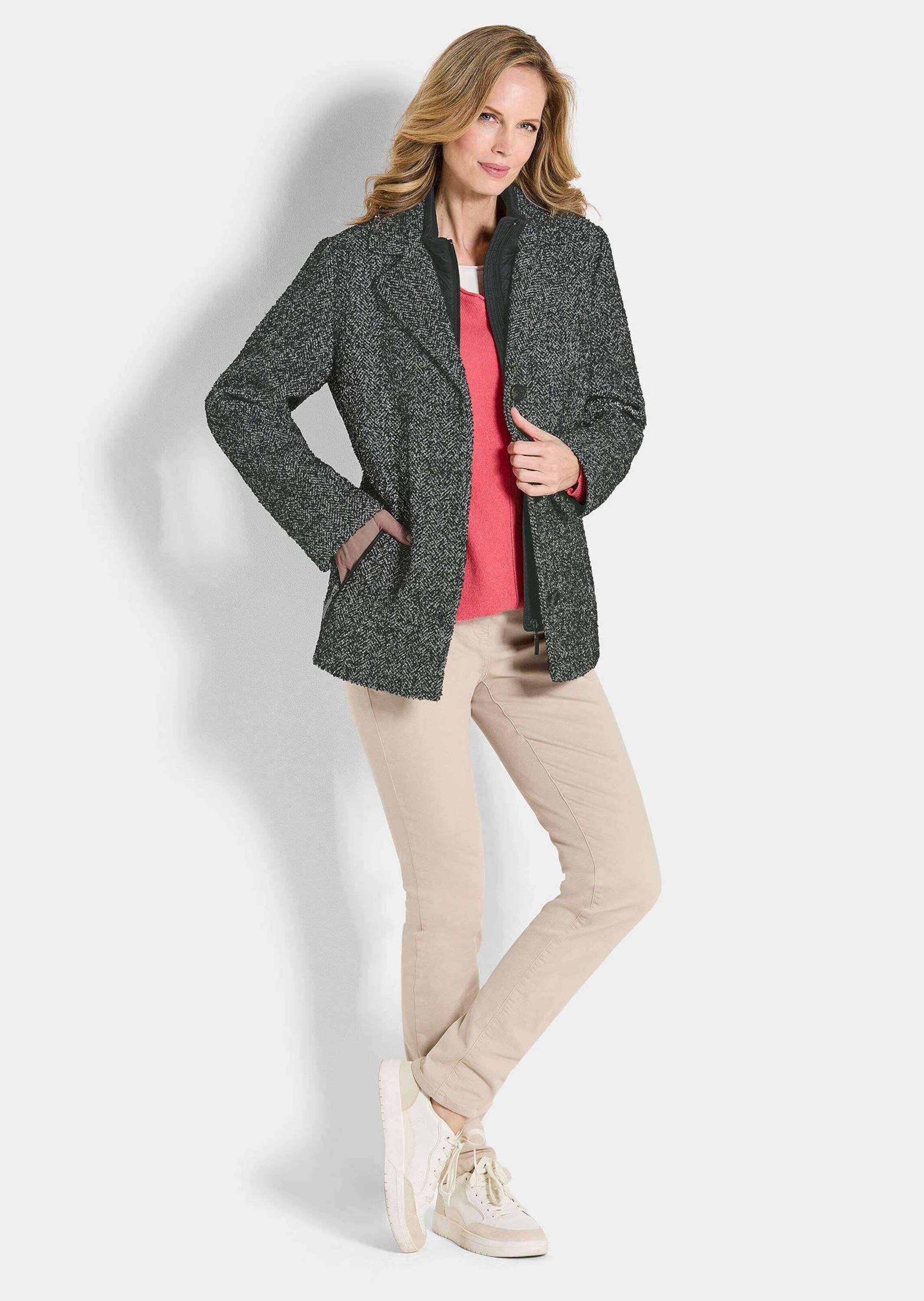 GOLDNER Kurzjacke »Jacke in 2-in-1-Optik mit Steppeinsatz«