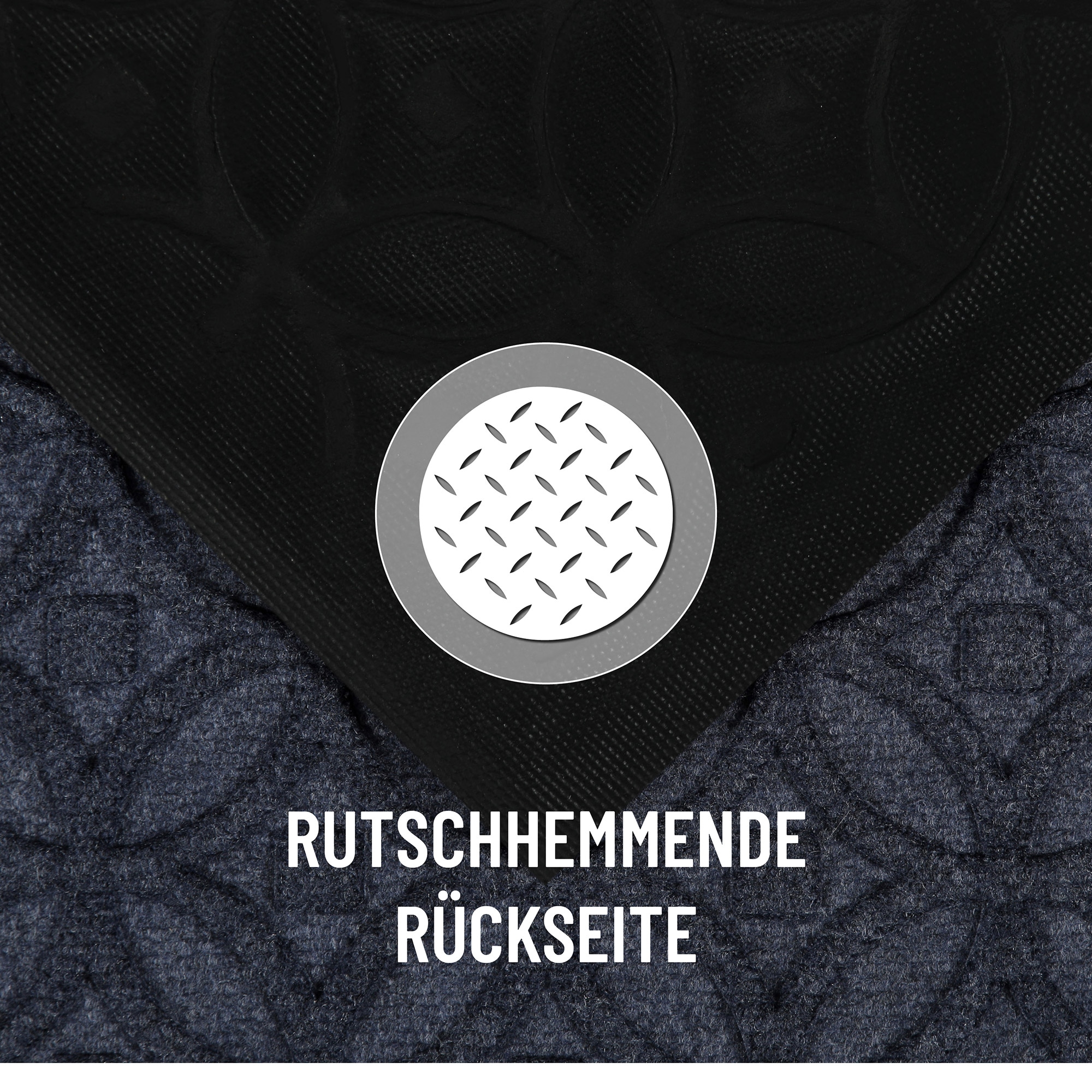 Wecon home Fußmatte »Midnight Mosaic« rechteckig 4 mm Höhe pflegeleicht, rutschfest, Ornamente, Innen & Außen, Schmutzfangmatte