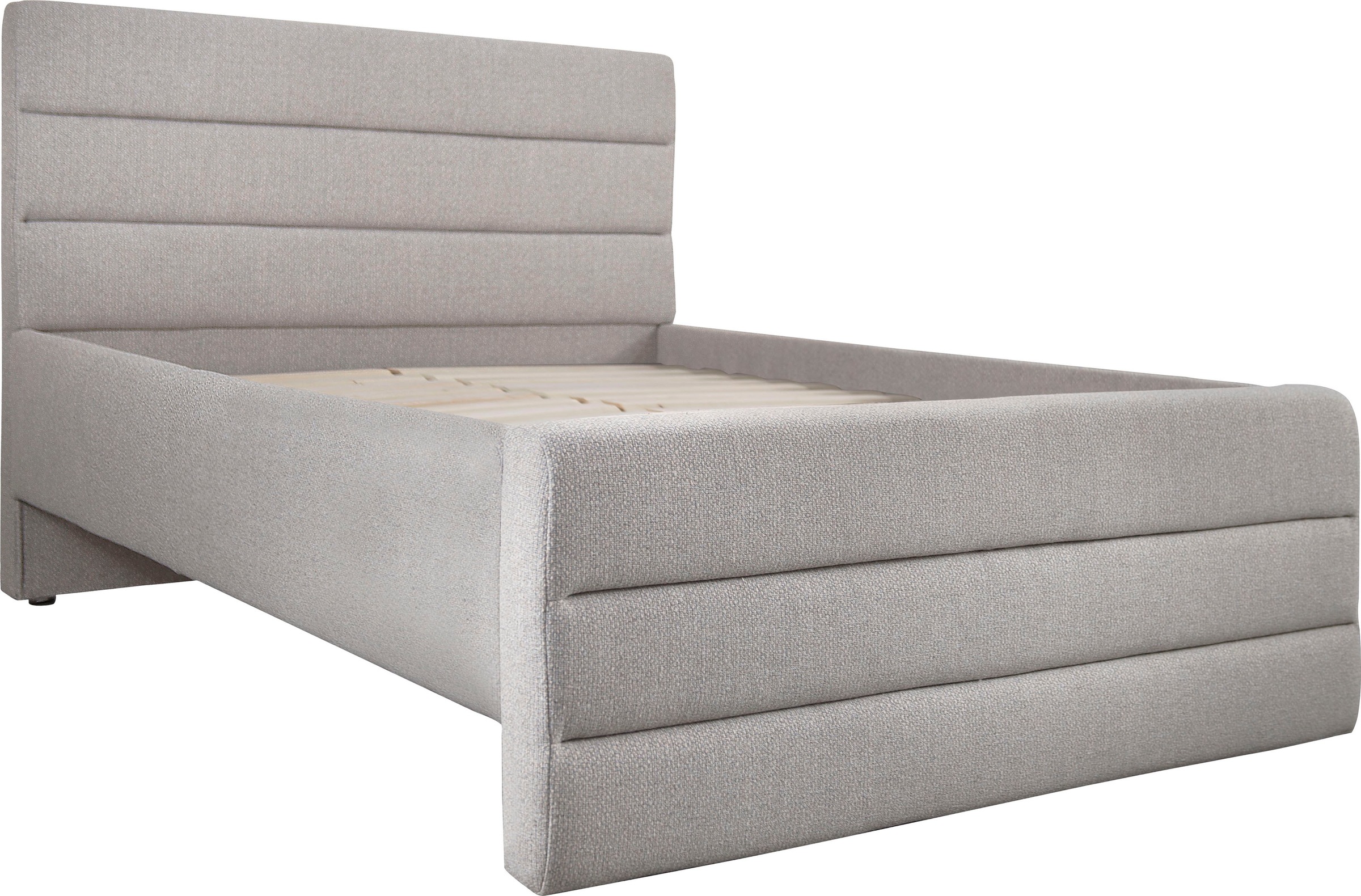 OTTO products Polsterbett »Merrit«, Quernaht im Kopf- und Fußteil, in 5 Breiten, auch in 220 cm Länge