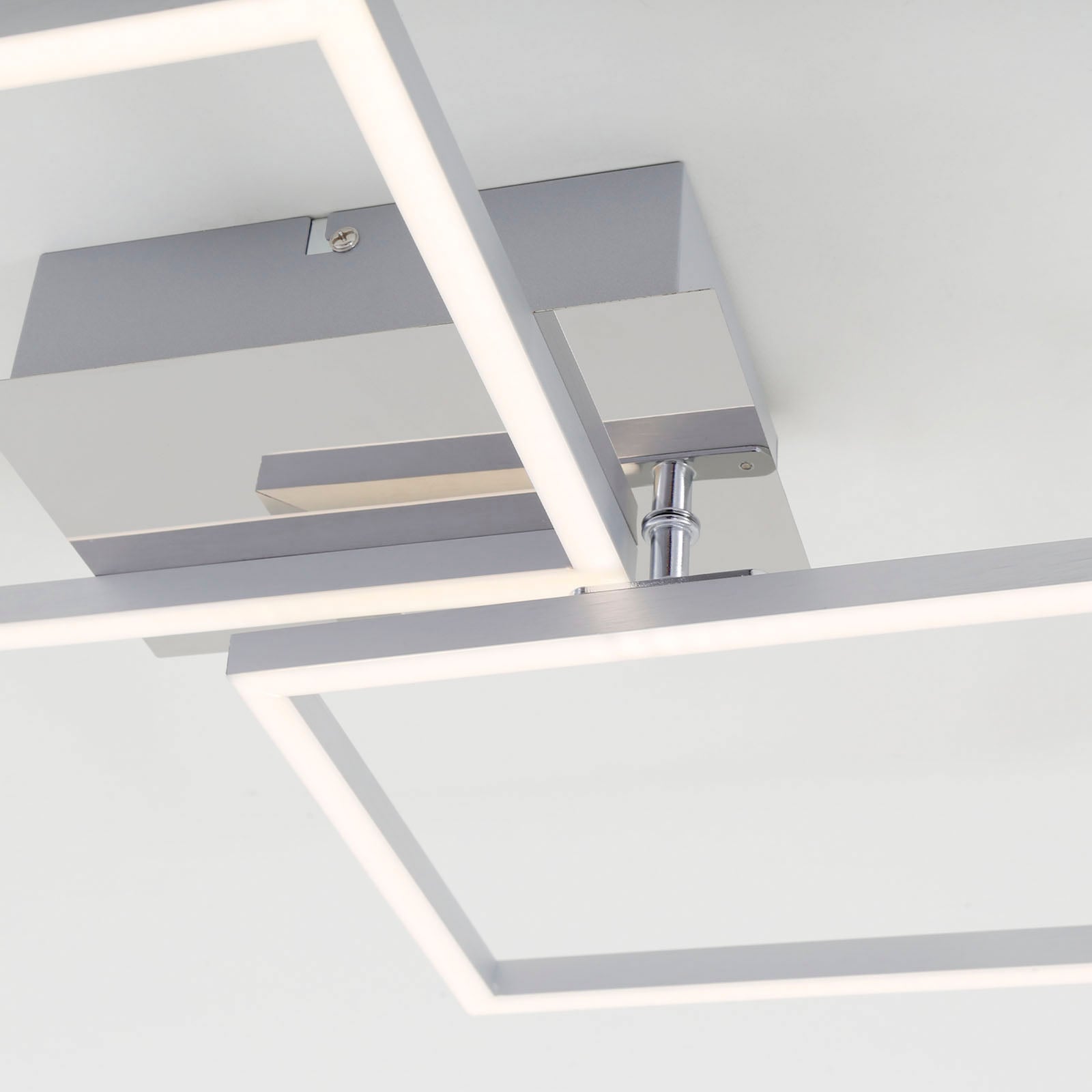 Briloner Leuchten LED Deckenleuchte »3149018 FRAME«, Leuchtmittel LED-Board | LED fest integriert, Deckenlampe, 50x38,8x7,8cm, Chrom, 30W, Wohnzimmer, Schlafzimmer